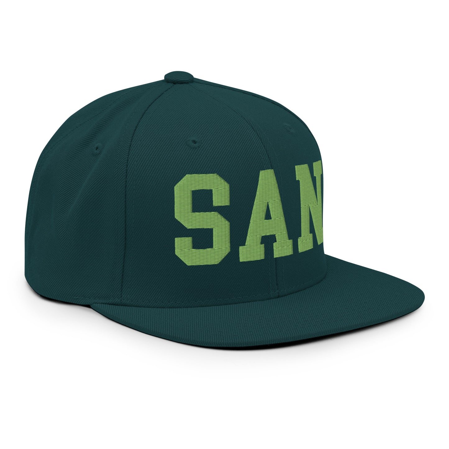 College-Style Classic Snapback Hat • Kiwi Green • SAN San Diego • YHM Designs - Image 10