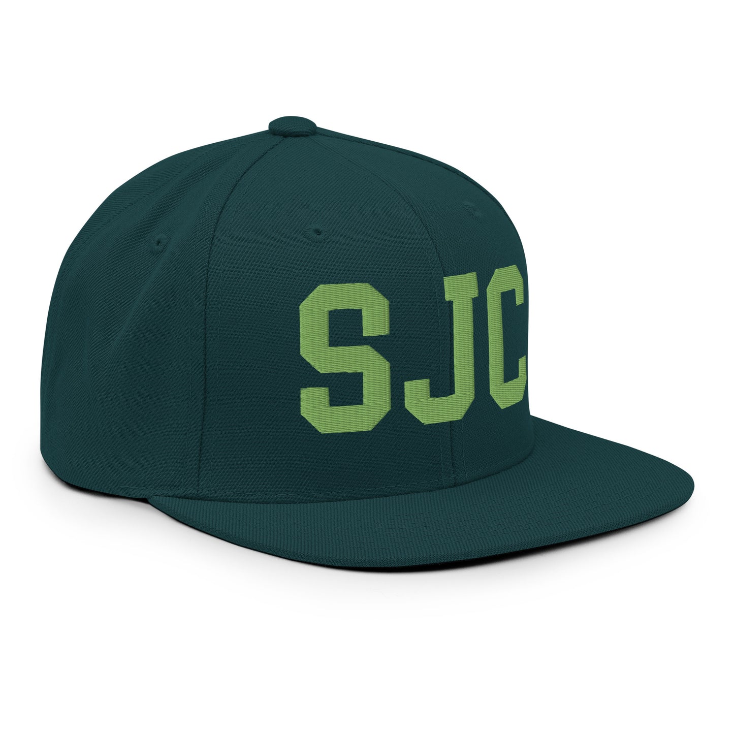 College-Style Classic Snapback Hat • Kiwi Green • SJC San Jose • YHM Designs - Image 10