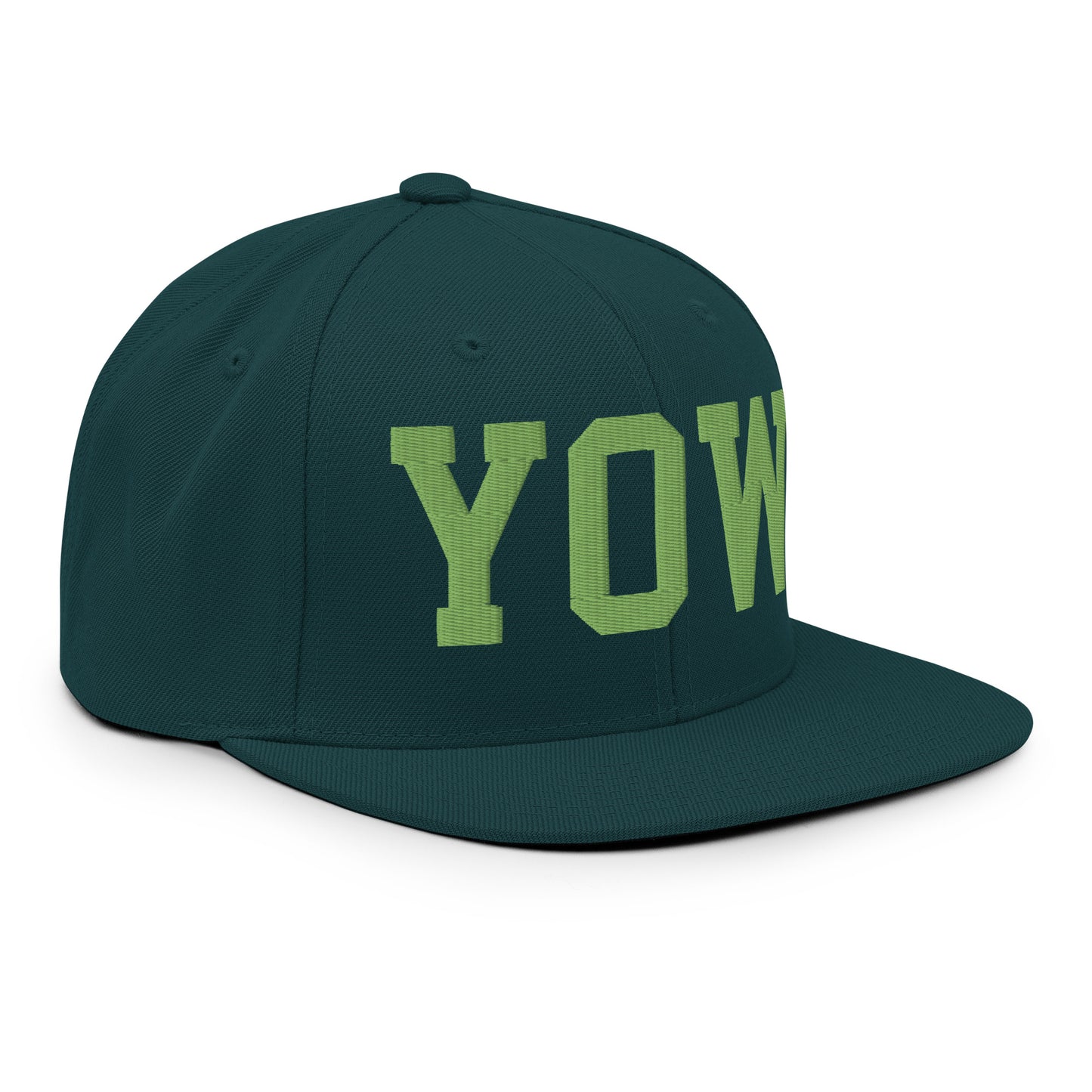 College-Style Classic Snapback Hat • Kiwi Green • YOW Ottawa • YHM Designs - Image 10