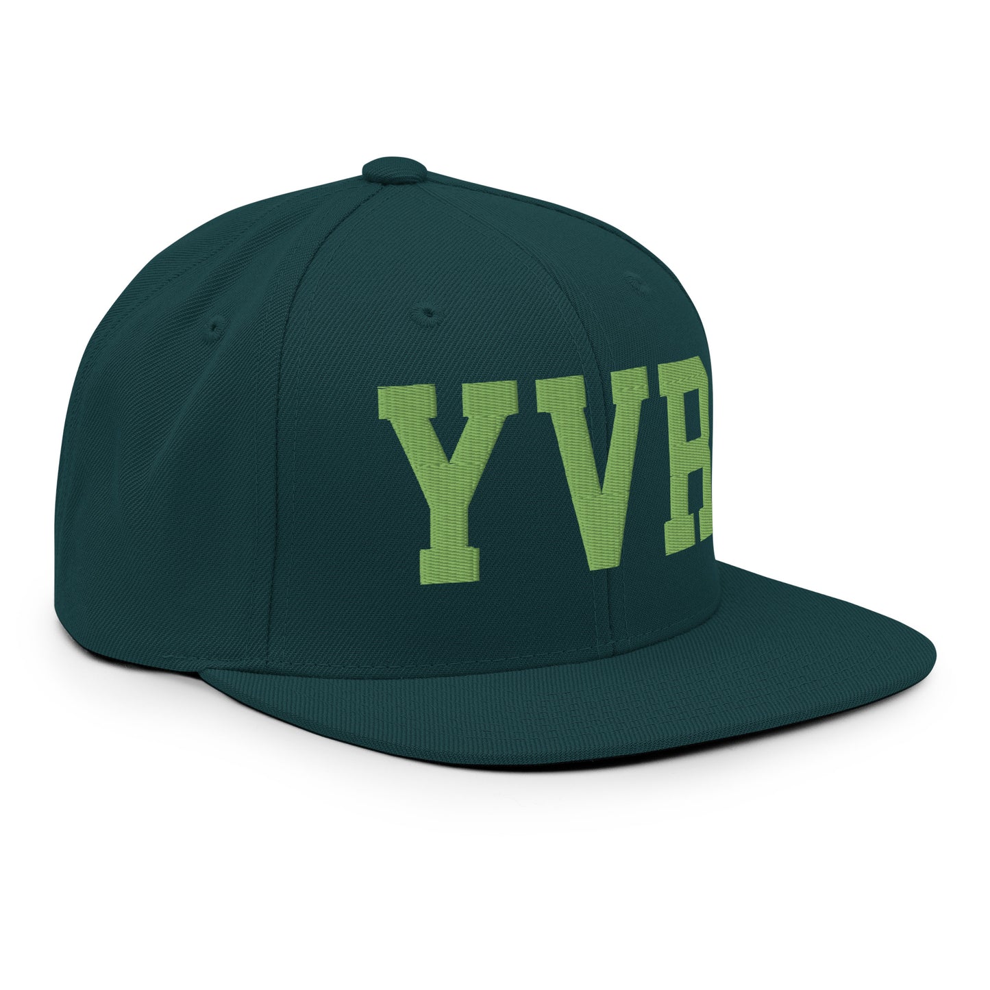 College-Style Classic Snapback Hat • Kiwi Green • YVR Vancouver • YHM Designs - Image 10
