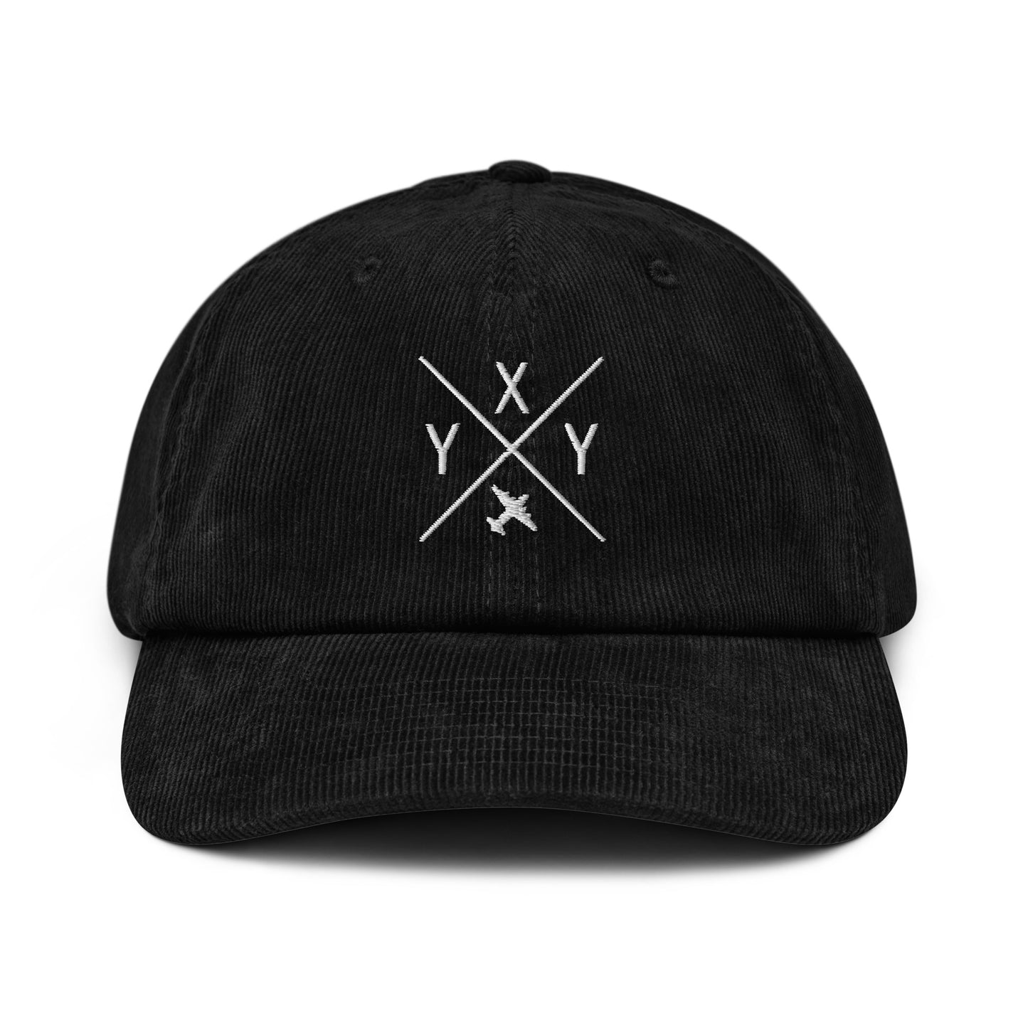 Crossed-X Corduroy Hat - White • YXY Whitehorse • YHM Designs - Image 13