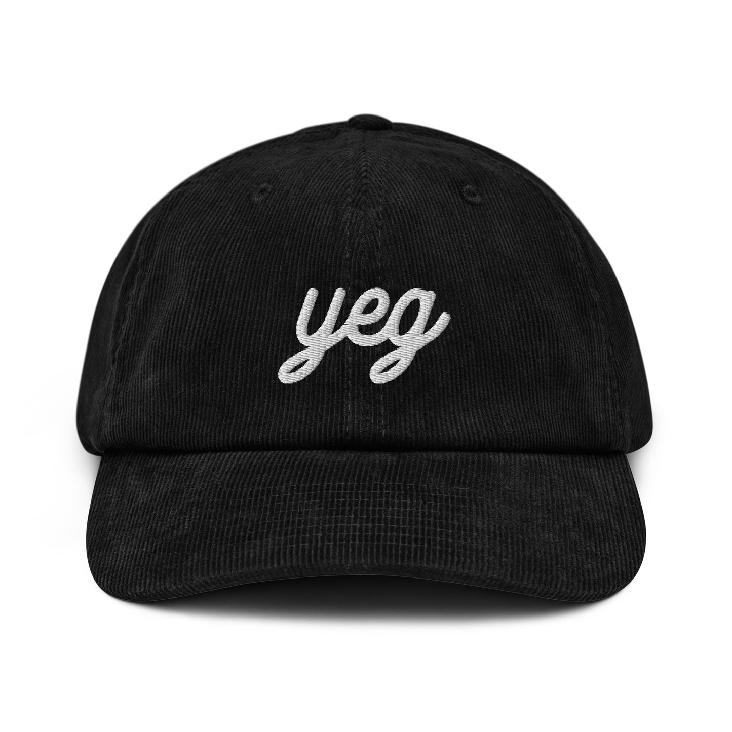 Vintage Script Corduroy Hat - White • YEG Edmonton • YHM Designs - Image 13