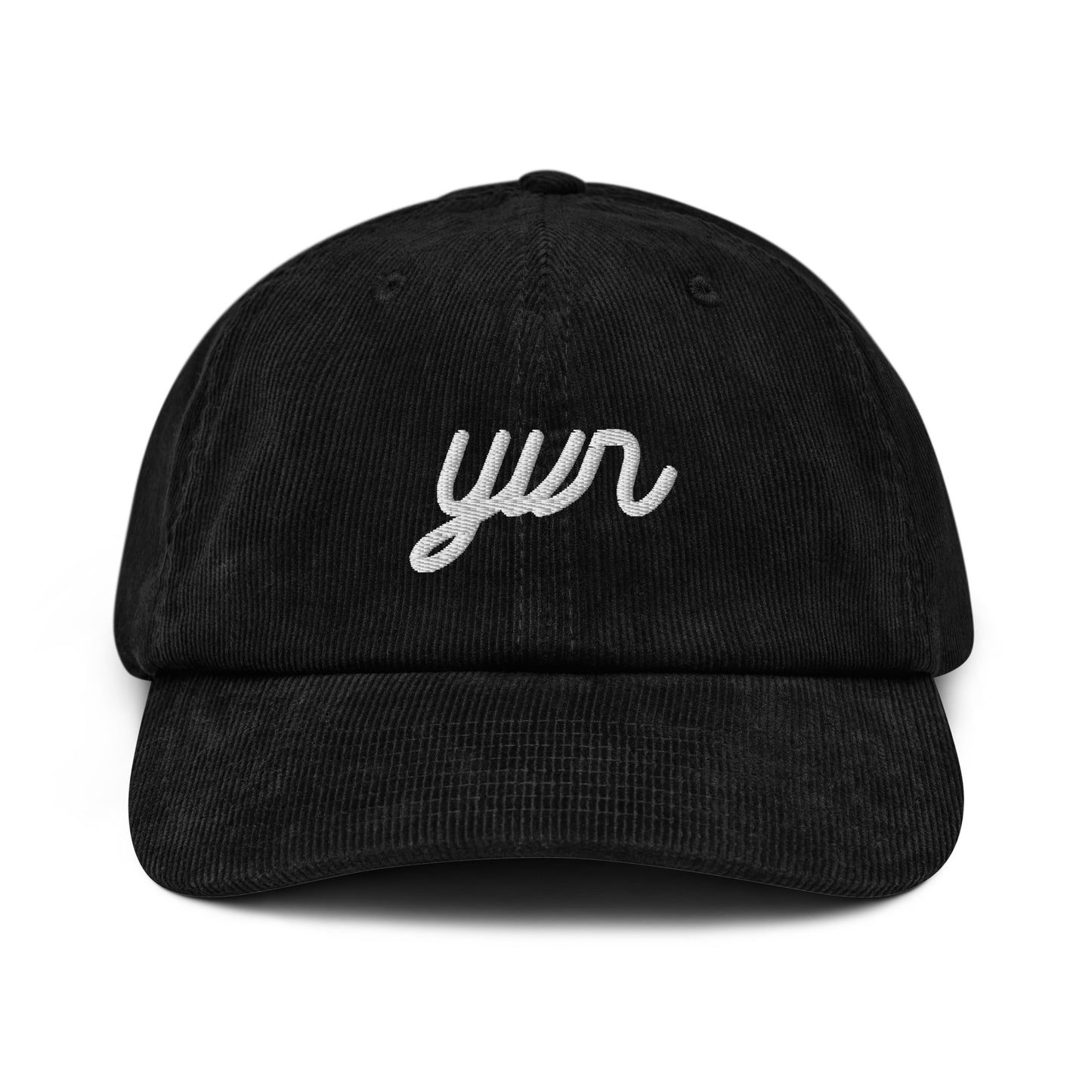 Vintage Script Corduroy Hat - White • YVR Vancouver • YHM Designs - Image 13