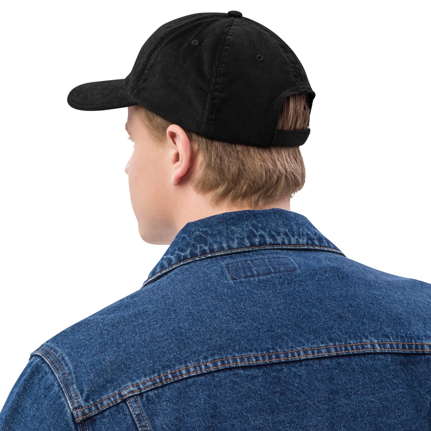 Crossed-X Corduroy Hat - White • YYG Charlottetown • YHM Designs - Image 04