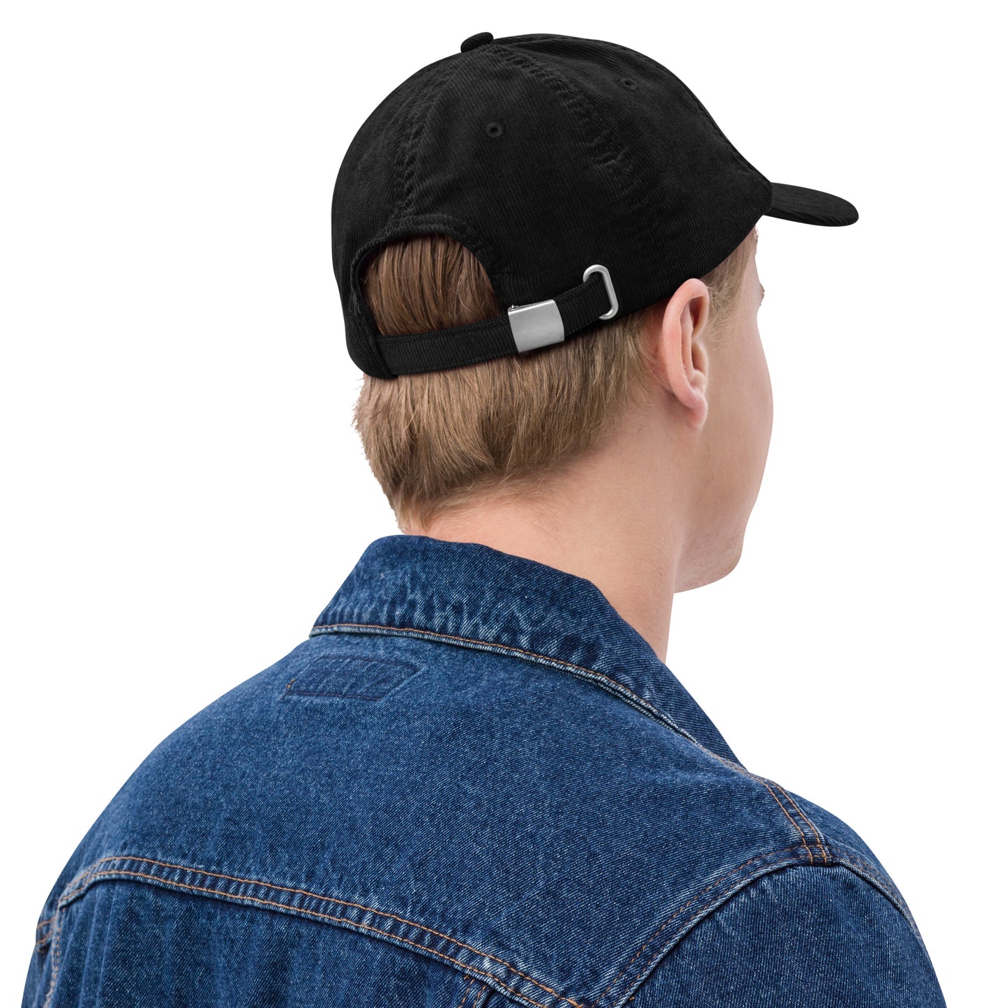 Crossed-X Corduroy Hat - White • YYG Charlottetown • YHM Designs - Image 03