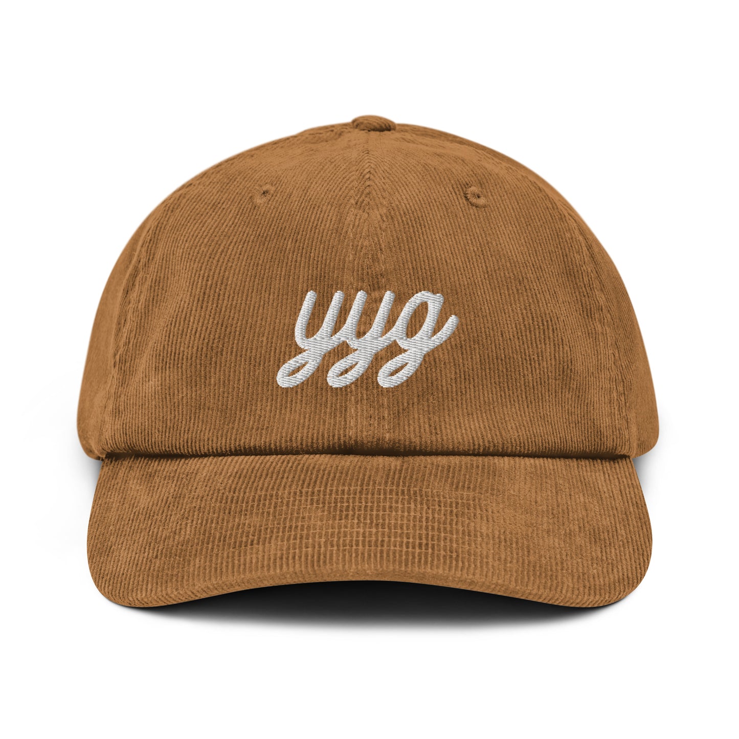 Vintage Script Corduroy Hat - White • YYG Charlottetown • YHM Designs - Image 22