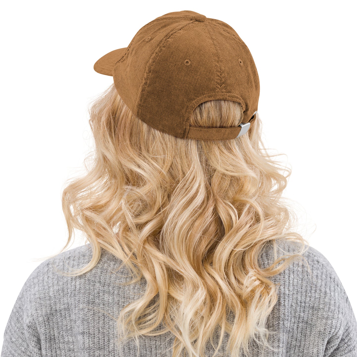Crossed-X Corduroy Hat - White • YYG Charlottetown • YHM Designs - Image 11