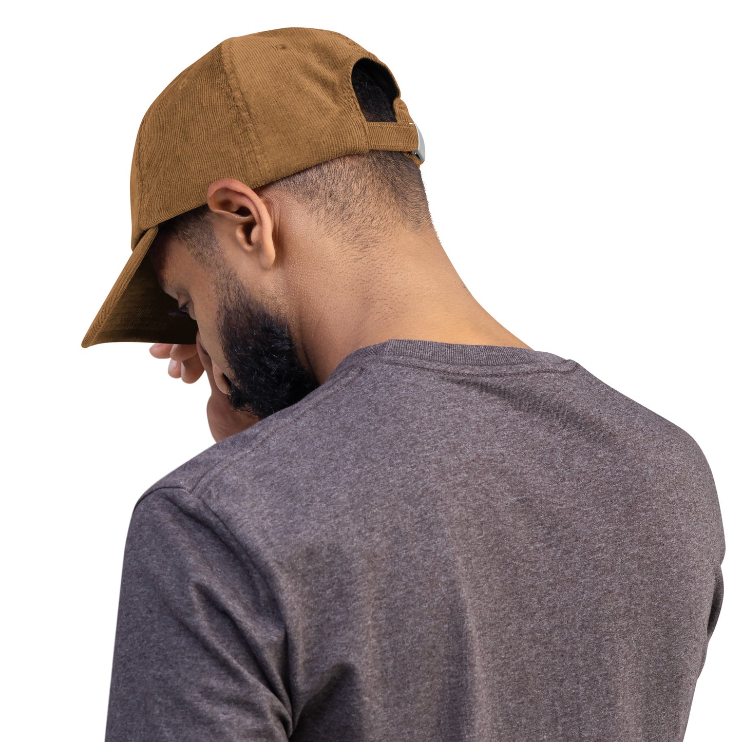 Vintage Script Corduroy Hat - White • YYZ Toronto • YHM Designs - Image 05