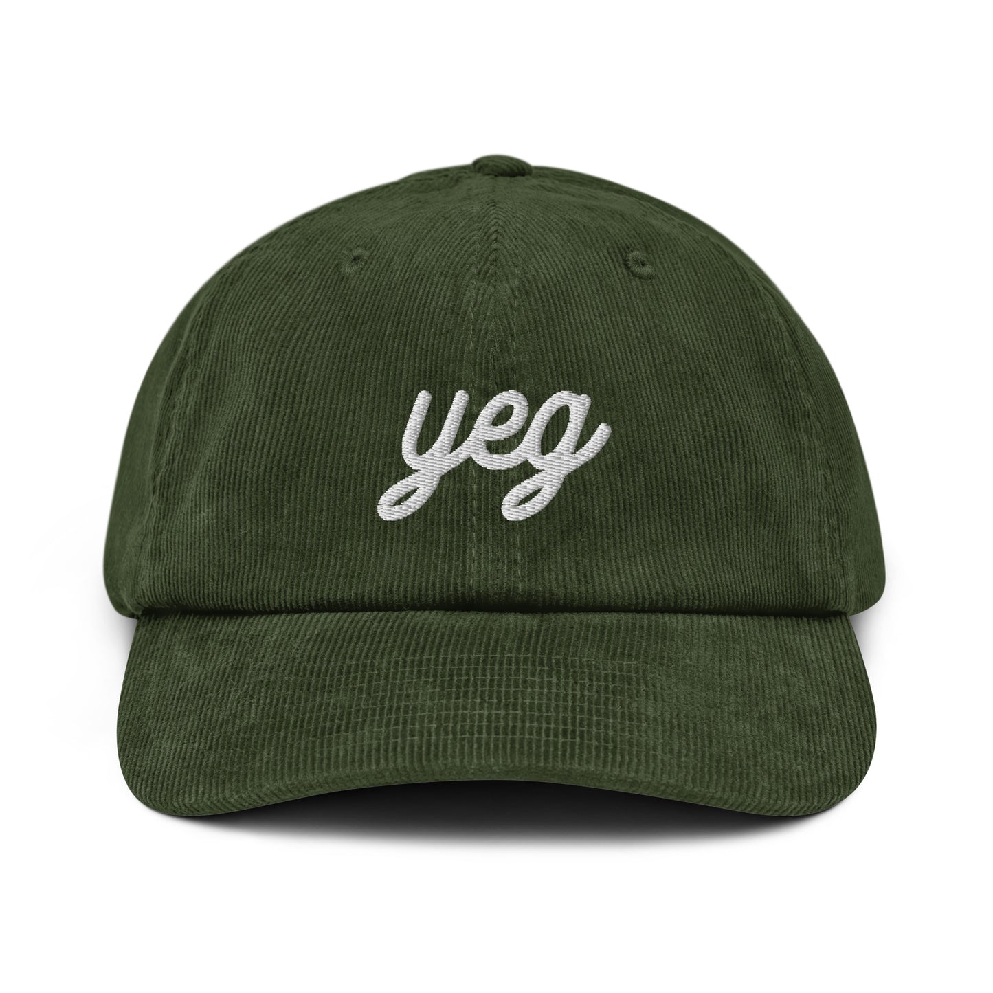 Vintage Script Corduroy Hat - White • YEG Edmonton • YHM Designs - Image 19