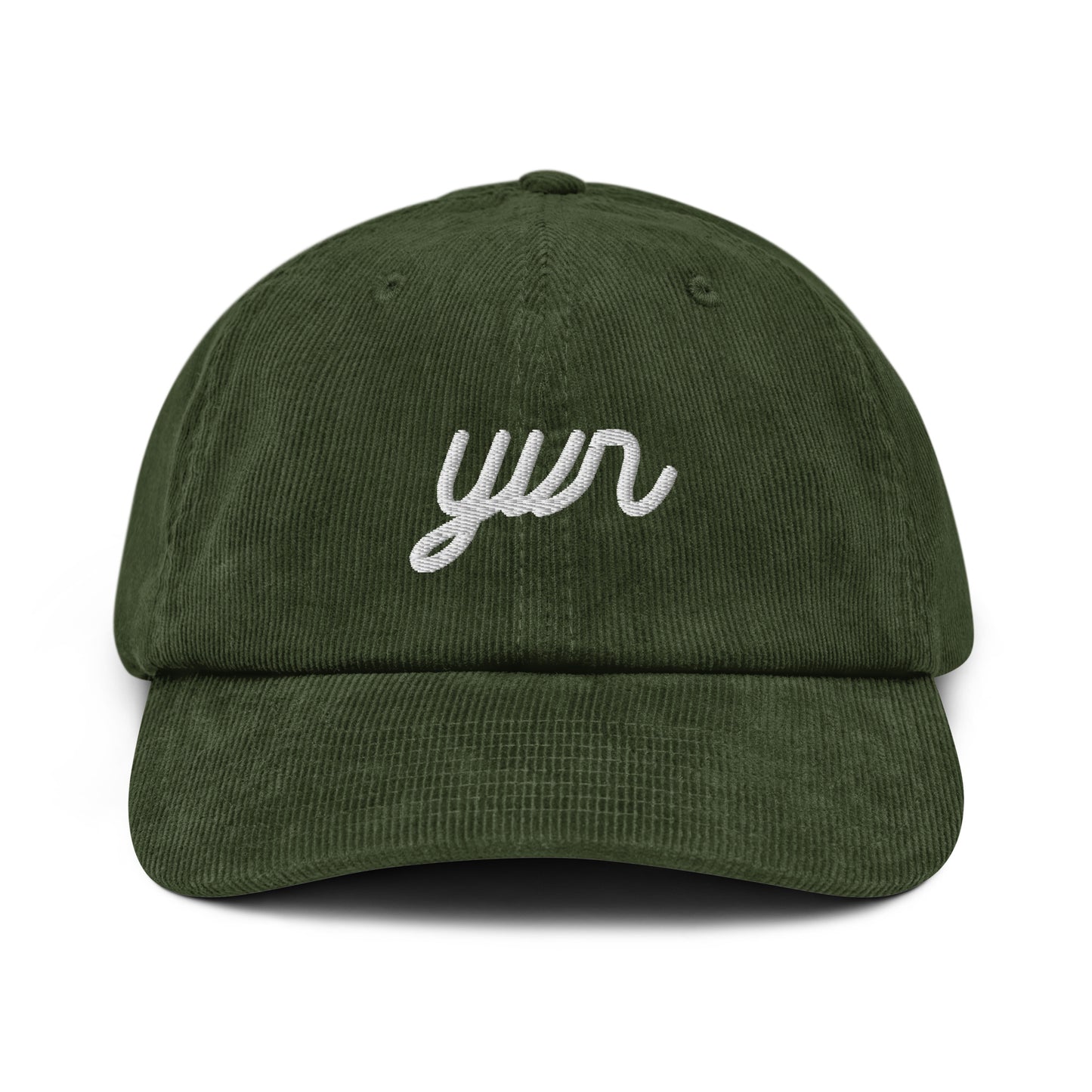Vintage Script Corduroy Hat - White • YVR Vancouver • YHM Designs - Image 19