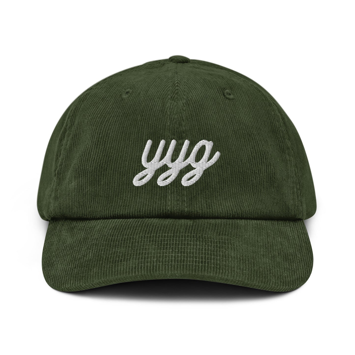 Vintage Script Corduroy Hat - White • YYG Charlottetown • YHM Designs - Image 19