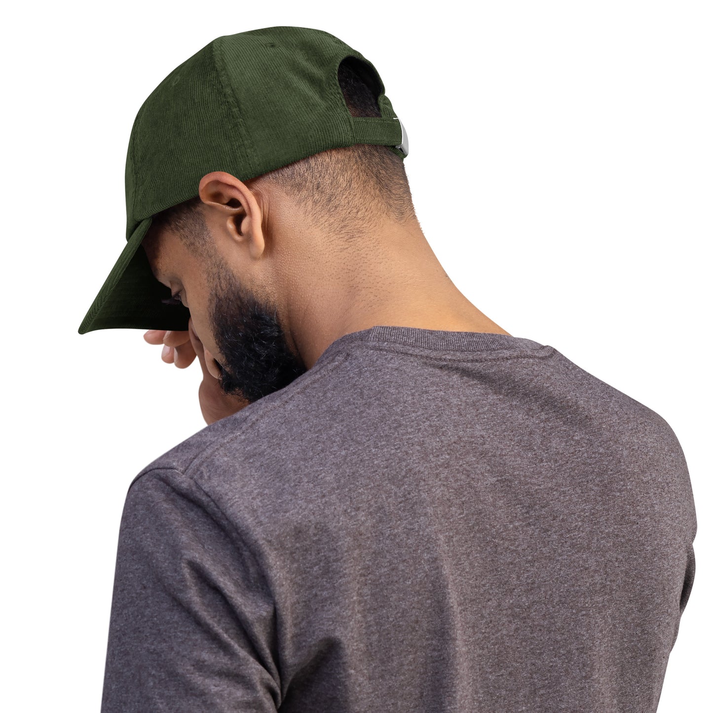 Crossed-X Corduroy Hat - White • YYG Charlottetown • YHM Designs - Image 08