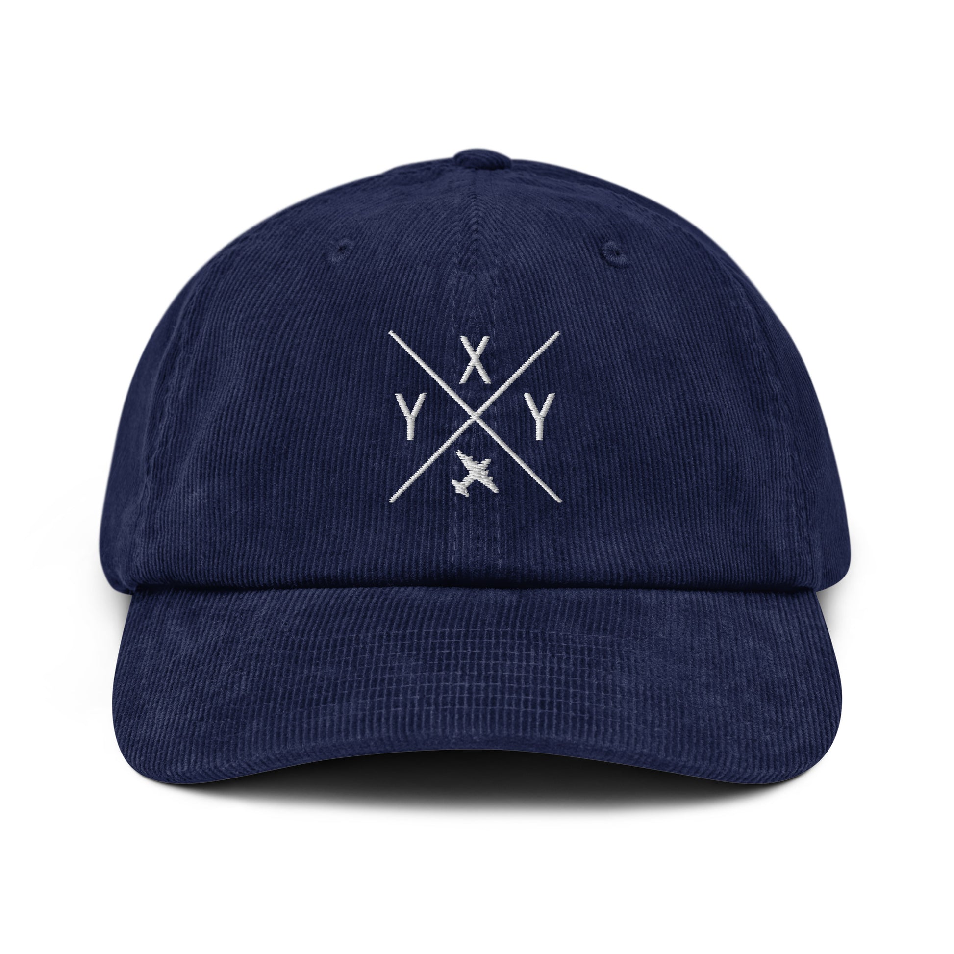 Crossed-X Corduroy Hat - White • YXY Whitehorse • YHM Designs - Image 16