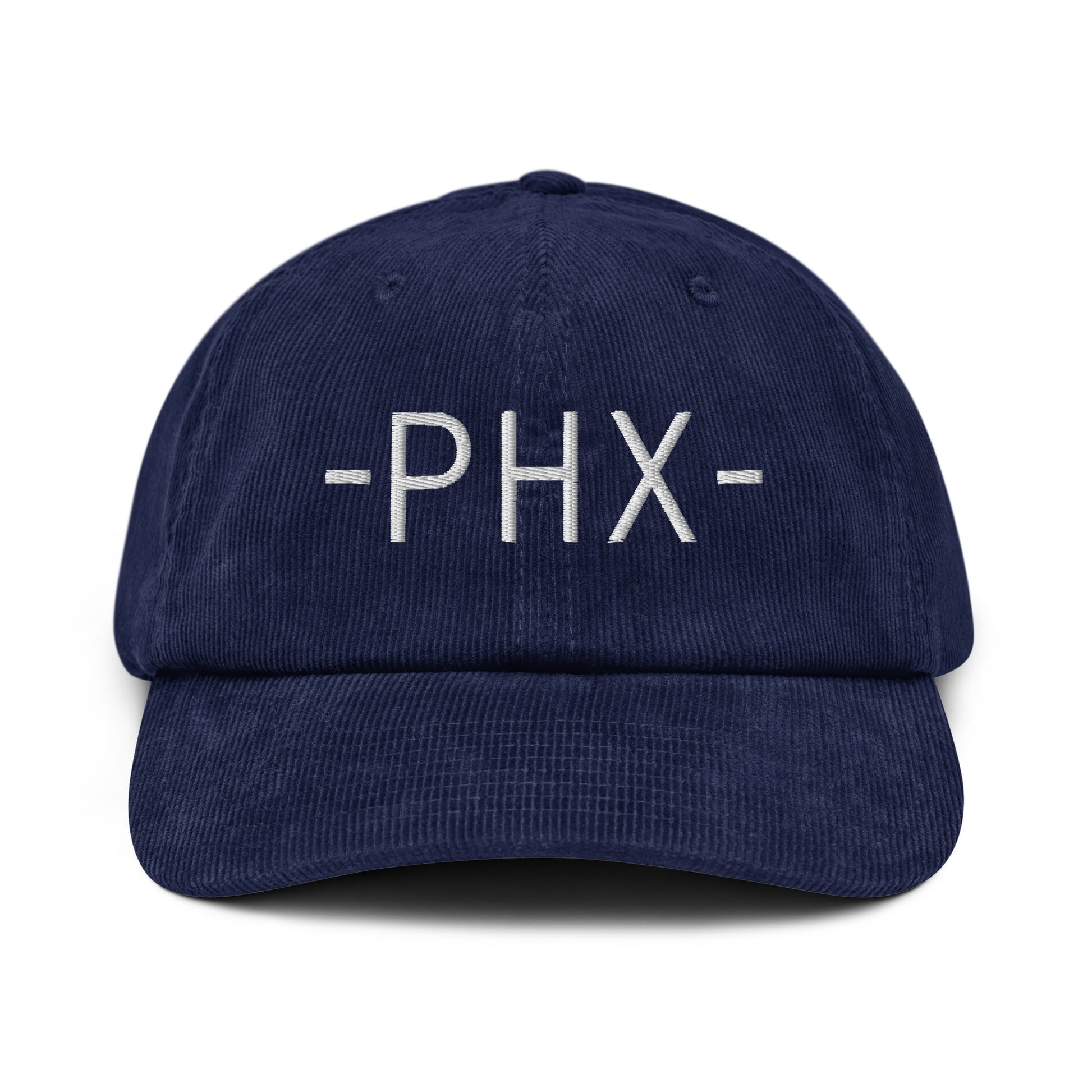 PHX Phoenix Corduroy Baseball Cap • Minimalist Lettering in White • YHM Designs - Image 15