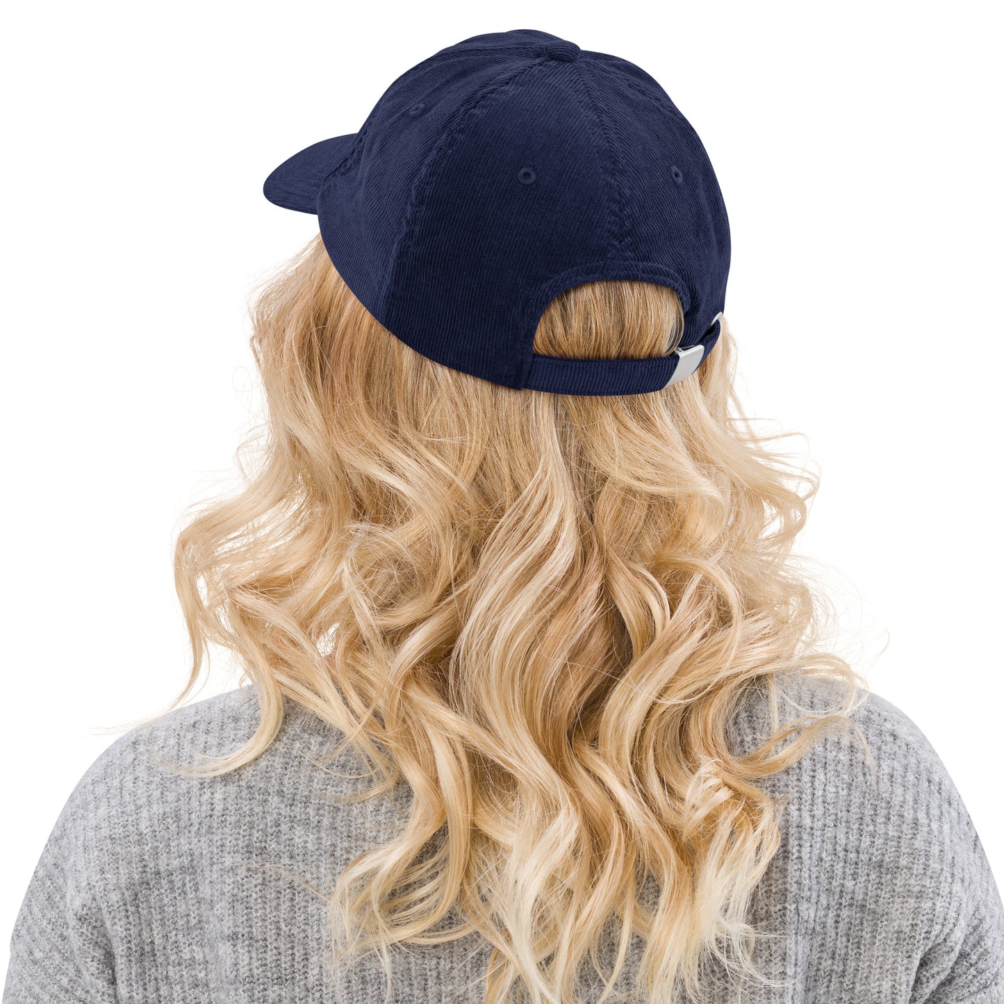 Vintage Script Corduroy Hat - White • YEG Edmonton • YHM Designs - Image 11