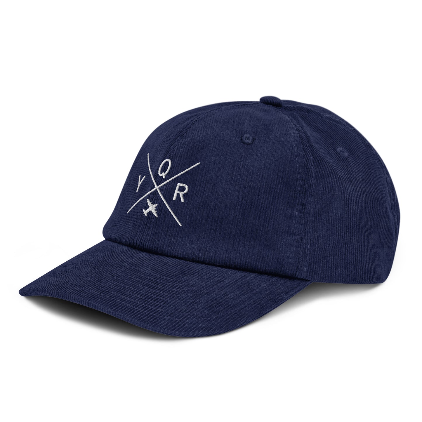 Crossed-X Corduroy Hat - White • YQR Regina • YHM Designs - Image 17