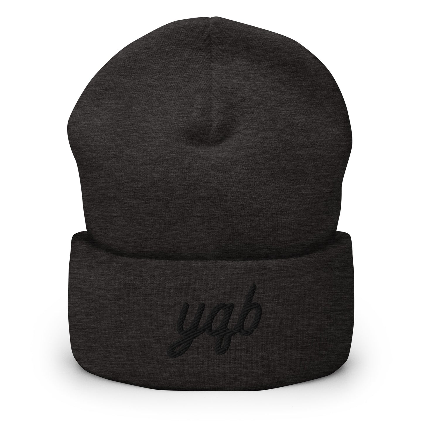 Vintage Script Beanie - Black Embroidery • YQB Quebec City • YHM Designs - Image 05