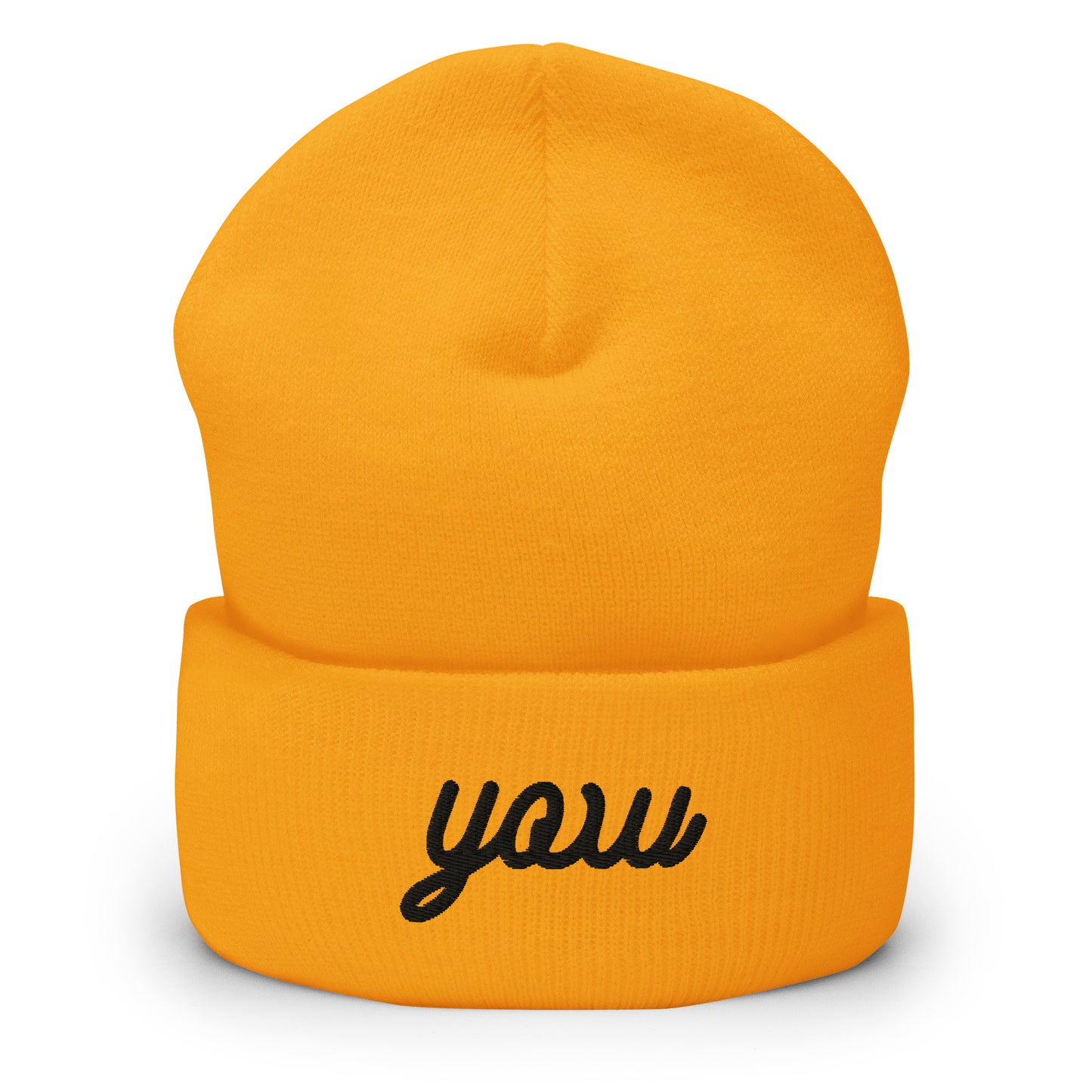 Vintage Script Beanie - Black Embroidery • YOW Ottawa • YHM Designs - Image 01