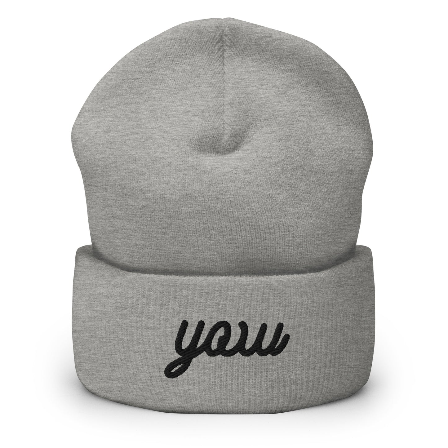 Vintage Script Beanie - Black Embroidery • YOW Ottawa • YHM Designs - Image 03