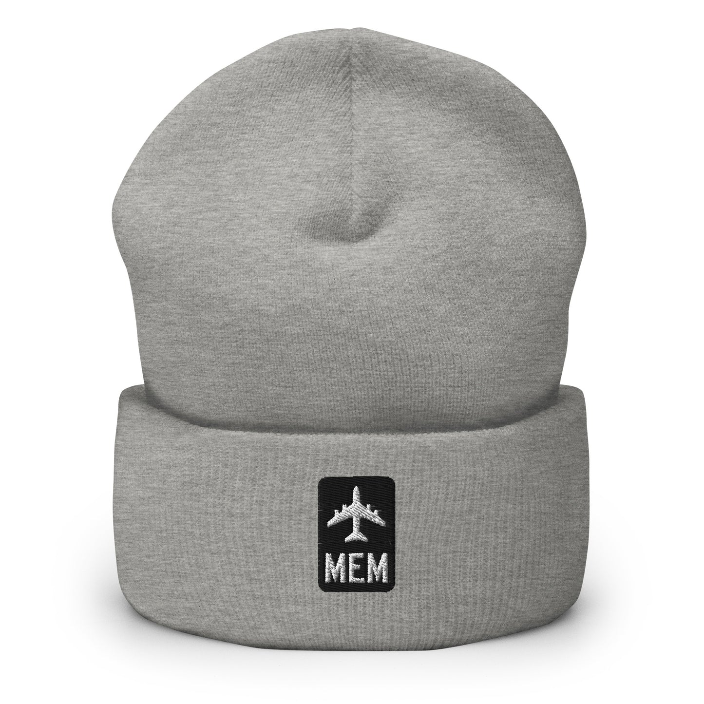Jetliner Cuffed Beanie • Black/White • MEM Memphis • YHM Designs - Image 09