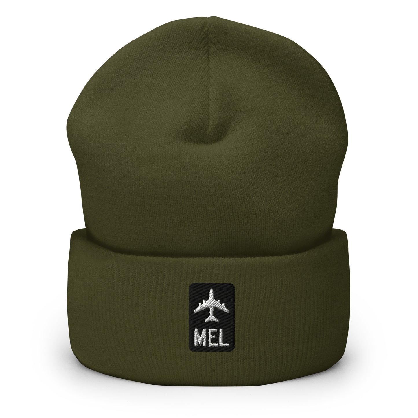 Jetliner Cuffed Beanie • Black/White • MEL Melbourne Souvenir • YHM Designs - Image 07