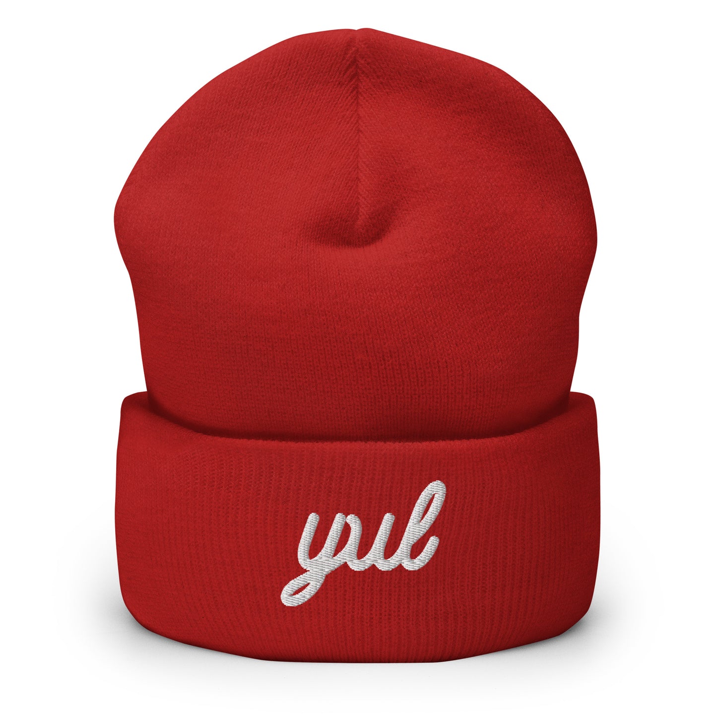 Vintage Script Beanie - White Embroidery • YUL Montreal • YHM Designs - Image 03