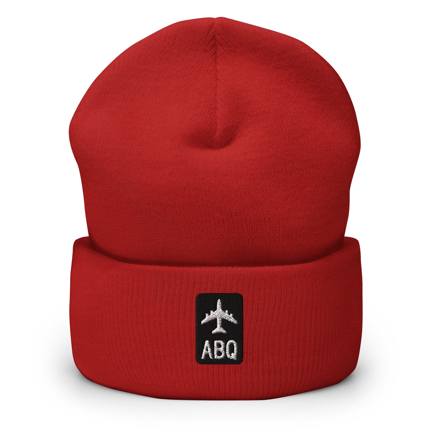 Jetliner Cuffed Beanie • Black/White • ABQ Albuquerque • YHM Designs - Image 06