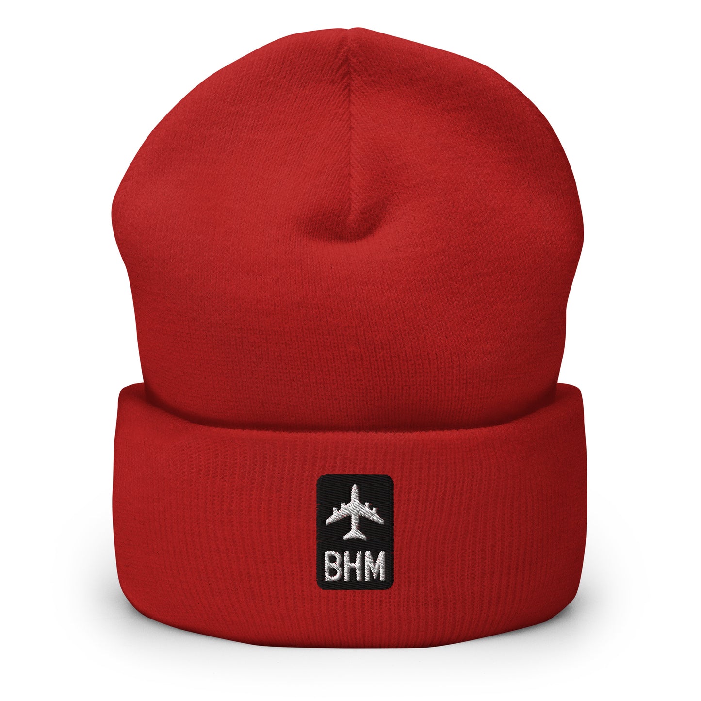 Jetliner Cuffed Beanie • Black/White • BHM Birmingham • YHM Designs - Image 06