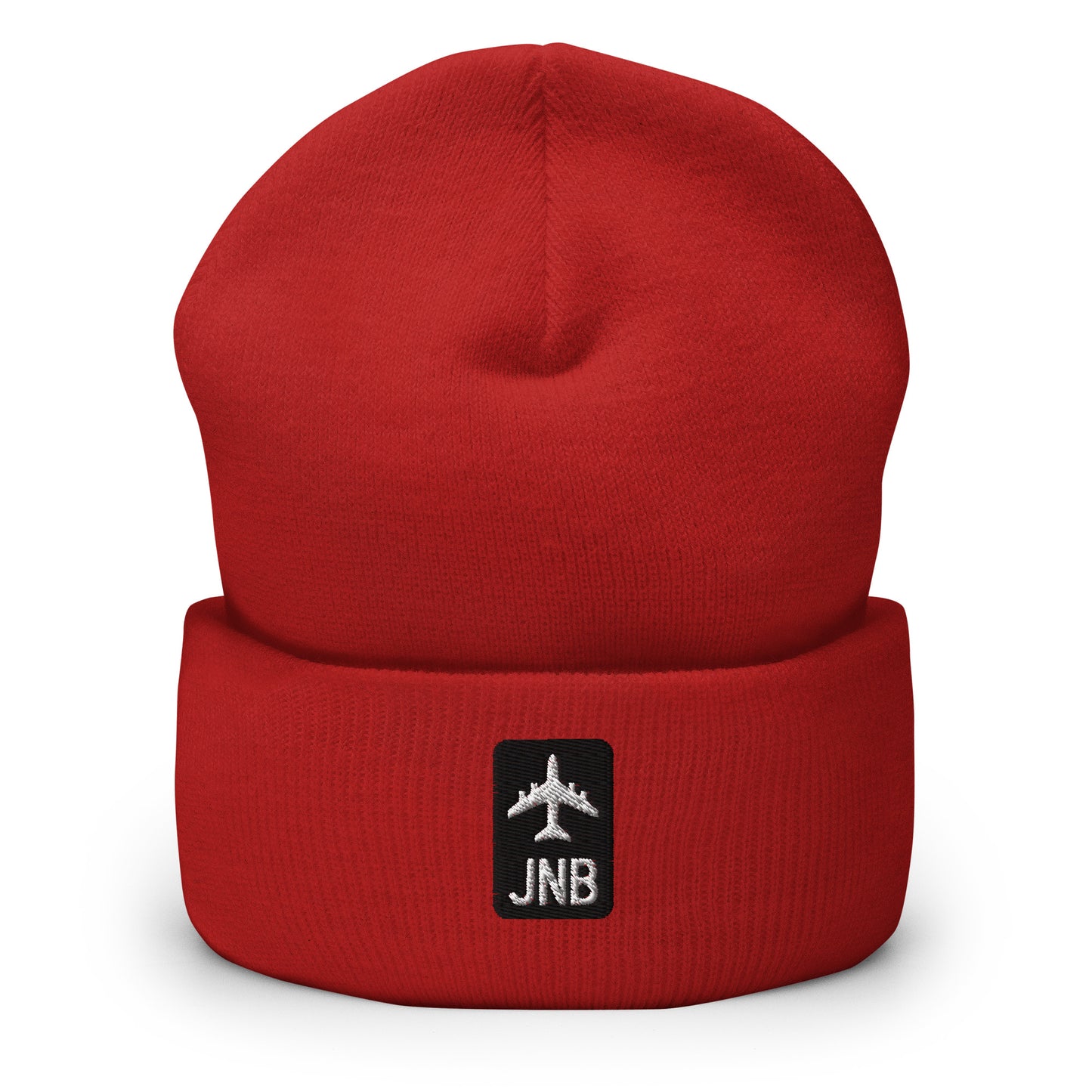 Jetliner Cuffed Beanie • Black/White • JNB Johannesburg • YHM Designs - Image 06