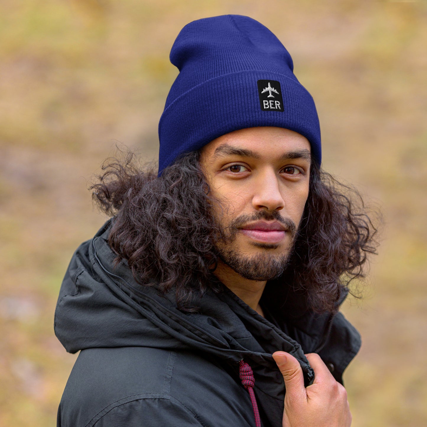 Jetliner Cuffed Beanie • Black/White • BER Berlin • YHM Designs - Image 03