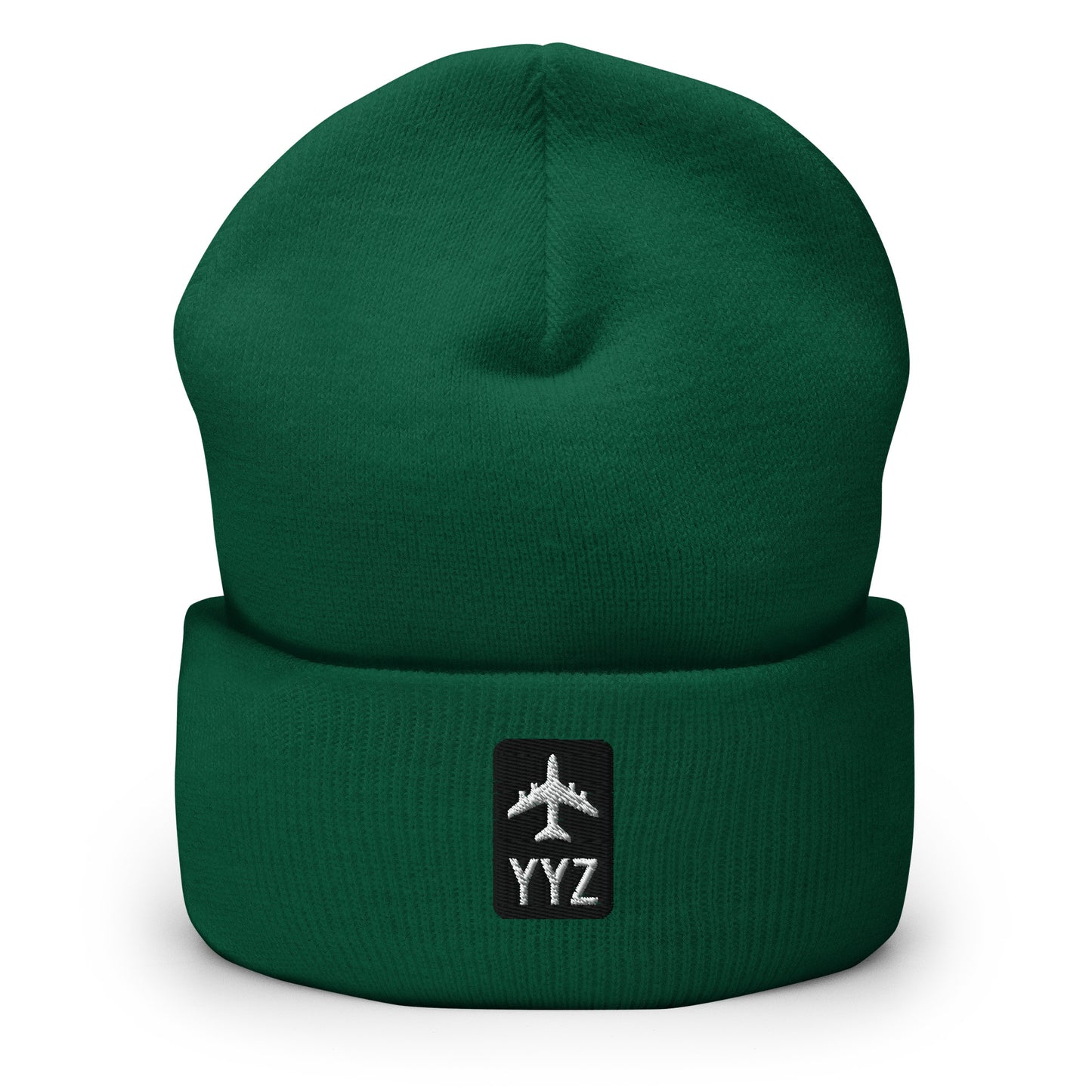 Jetliner Cuffed Beanie • Black/White • YYZ Toronto • YHM Designs - Image 08