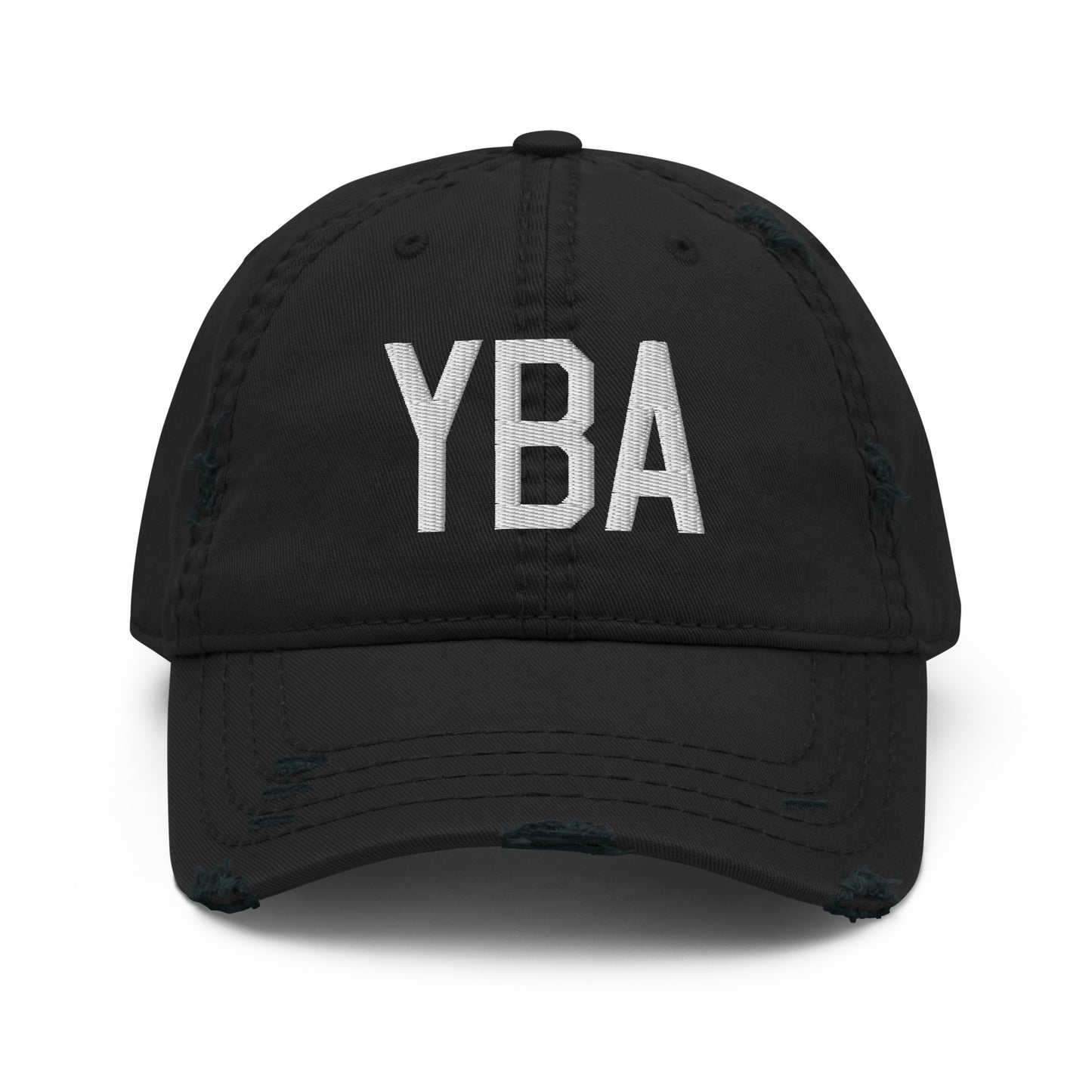 YBA Banff Distressed Dad Hat • Air Force Lettering in White • YHM Designs - Image 10