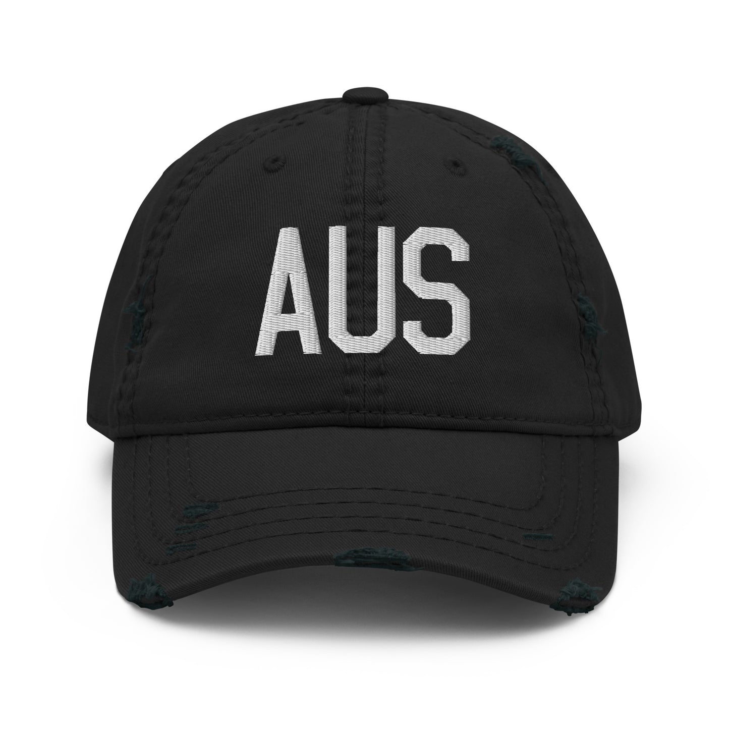 Airport Code Distressed Hat - White • AUS Austin • YHM Designs - Image 10