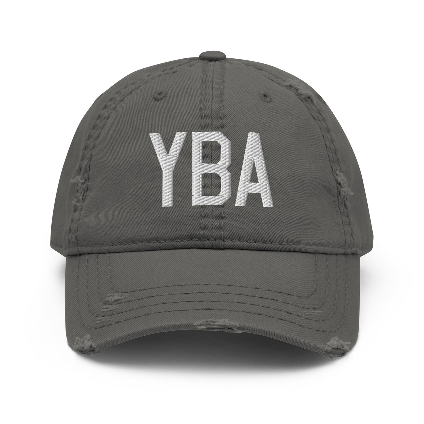 YBA Banff Distressed Dad Hat • Air Force Lettering in White • YHM Designs - Image 15