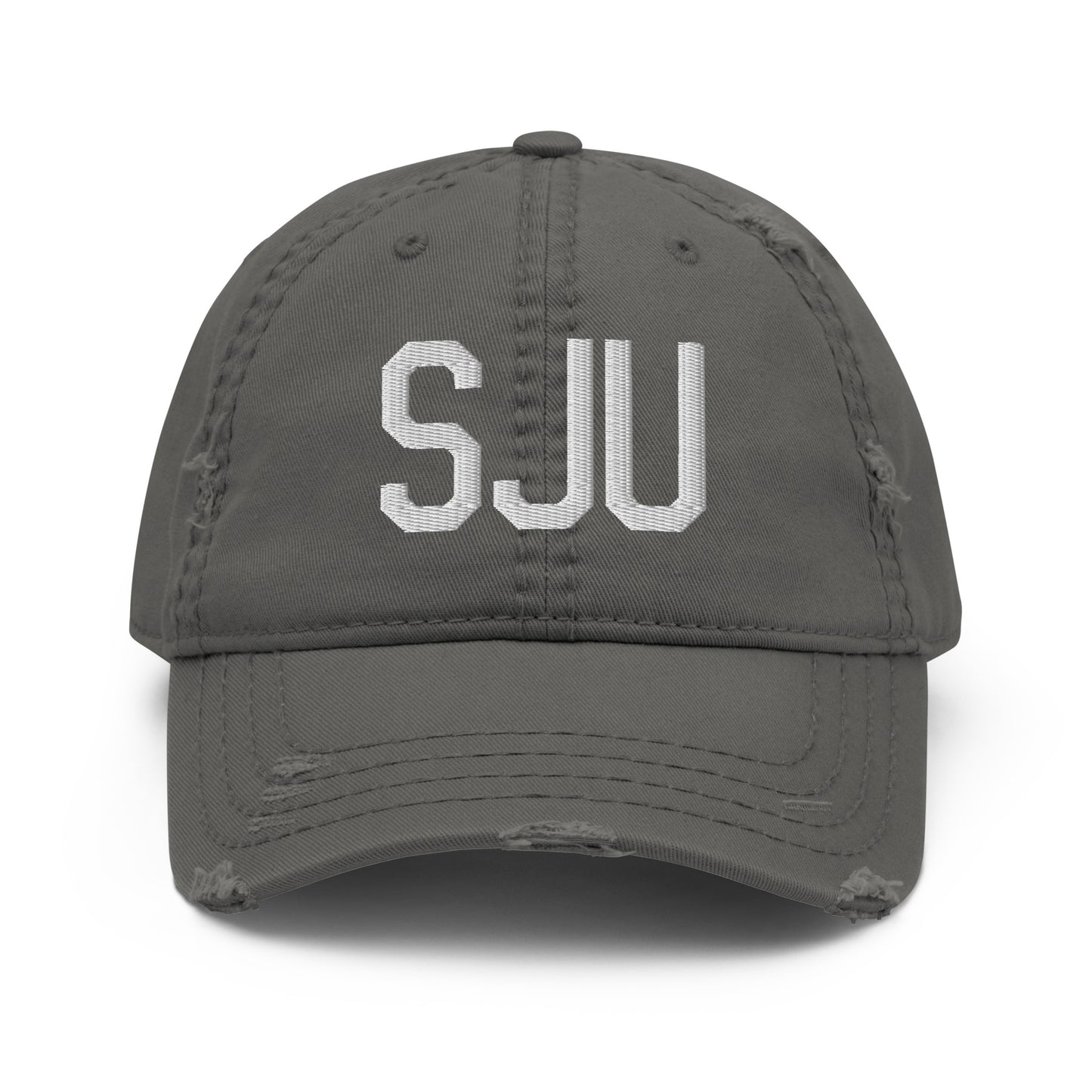 SJU San Juan Distressed Dad Hat • Air Force Lettering in White • YHM Designs - Image 15