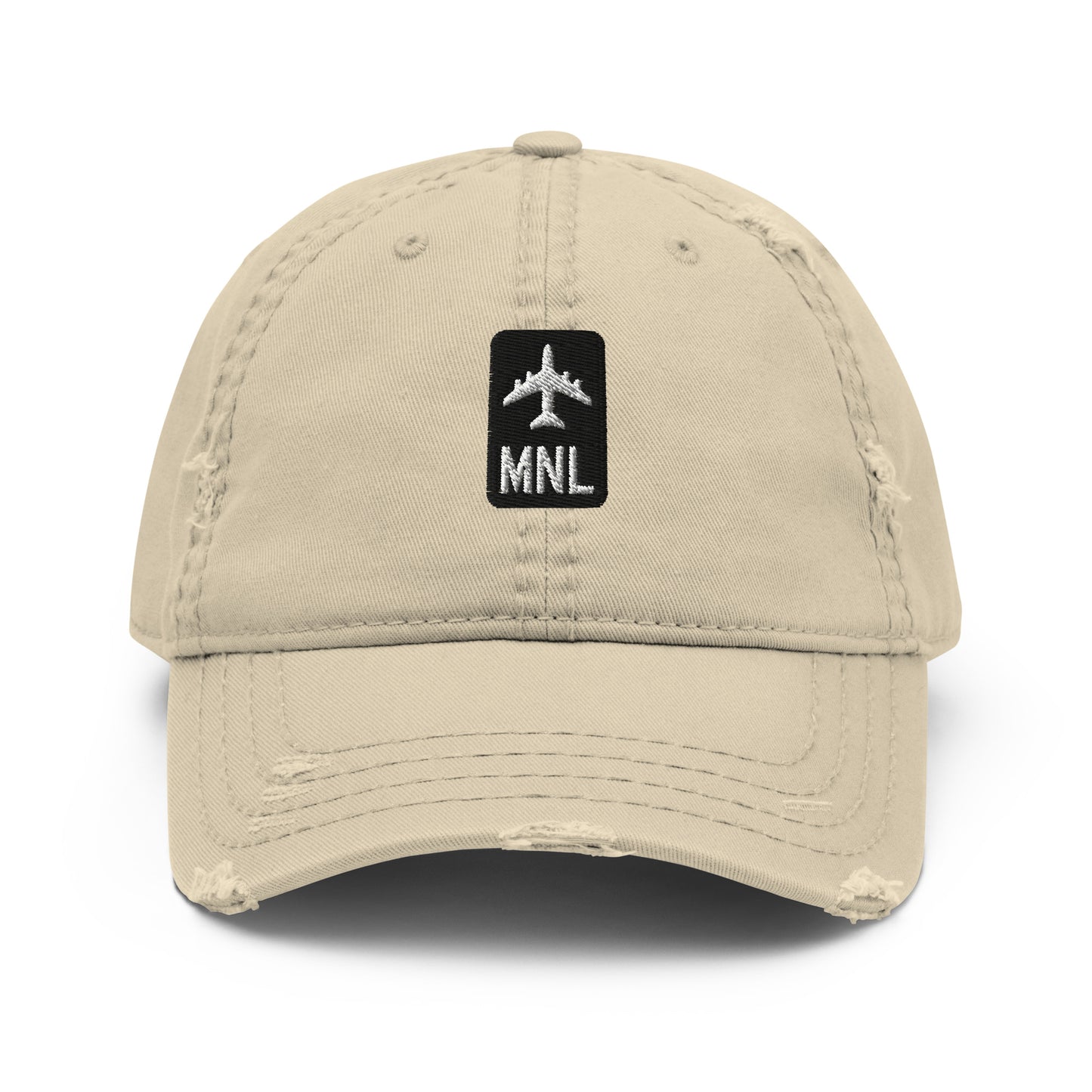 Jetliner Distressed Dad Hat • Khaki • MNL Manila Souvenir • YHM Designs - Image 07
