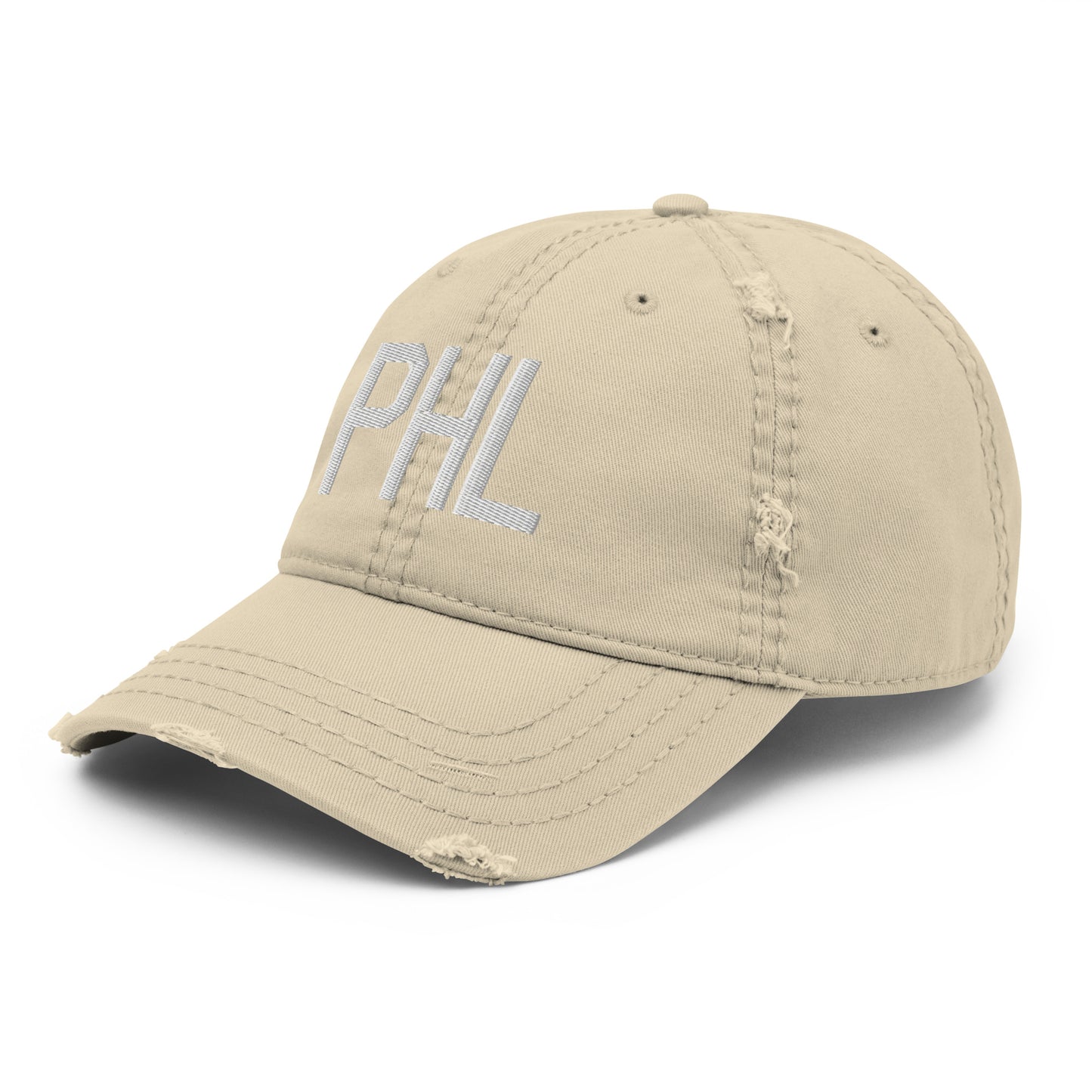 PHL Philadelphia Distressed Dad Hat • Air Force Lettering in White • YHM Designs - Image 19
