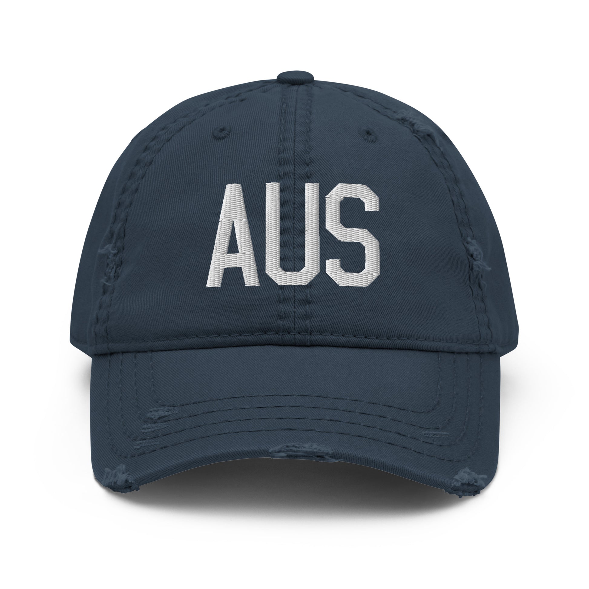 Airport Code Distressed Hat - White • AUS Austin • YHM Designs - Image 13