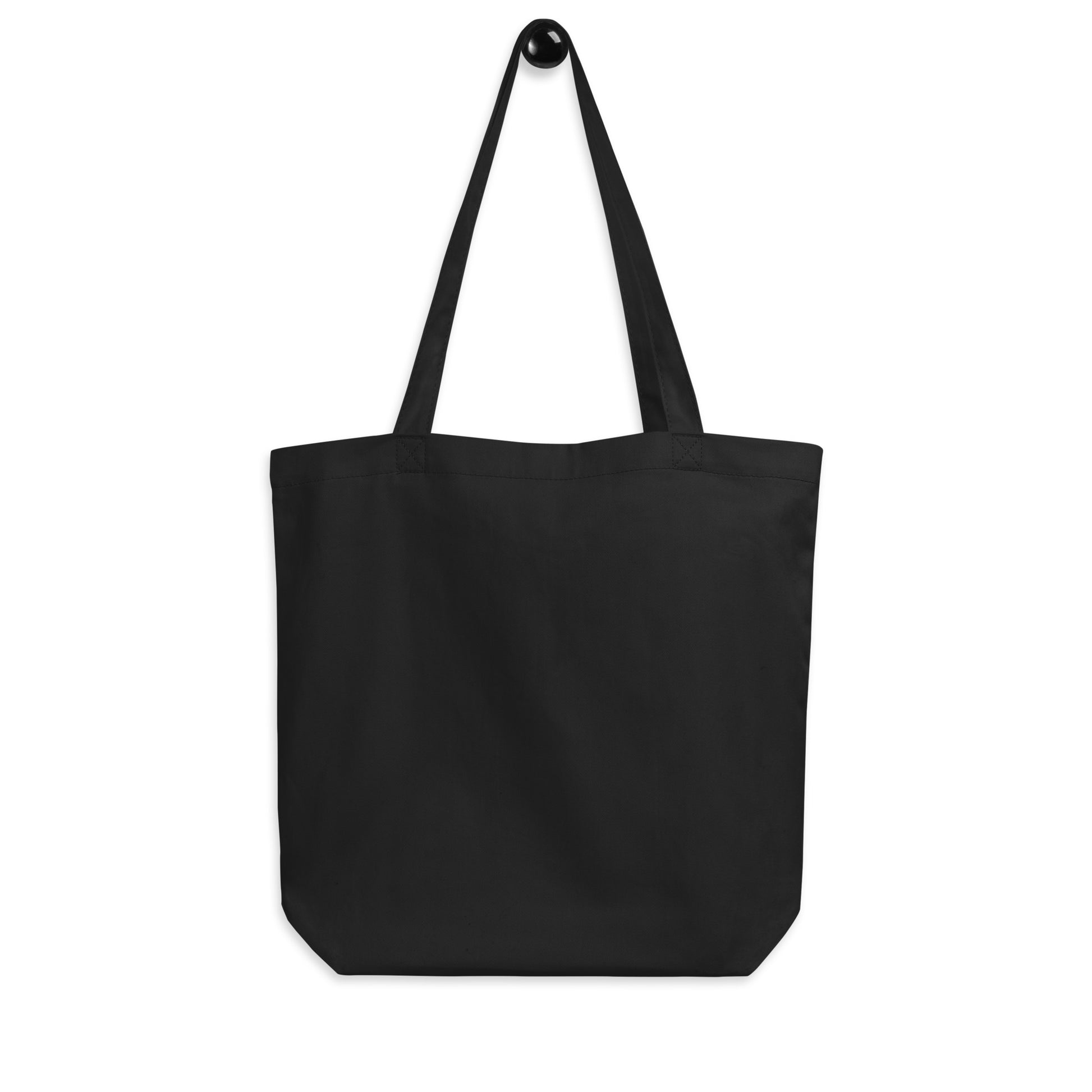 YYC Calgary Organic Tote Bag • Black with Oval Car Sticker Design • YHM Designs - Image 05