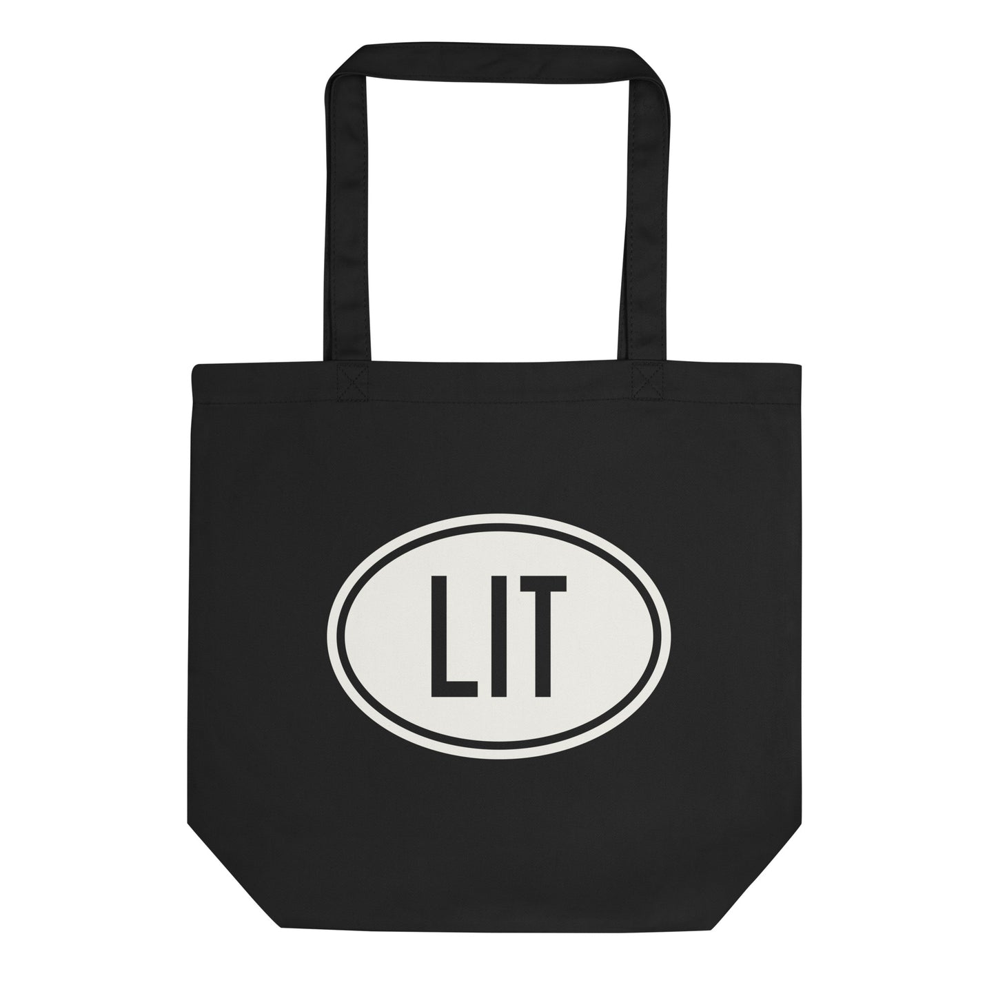Unique Travel Gift Organic Tote - White Oval • LIT Little Rock Souvenir • YHM Designs - Image 01