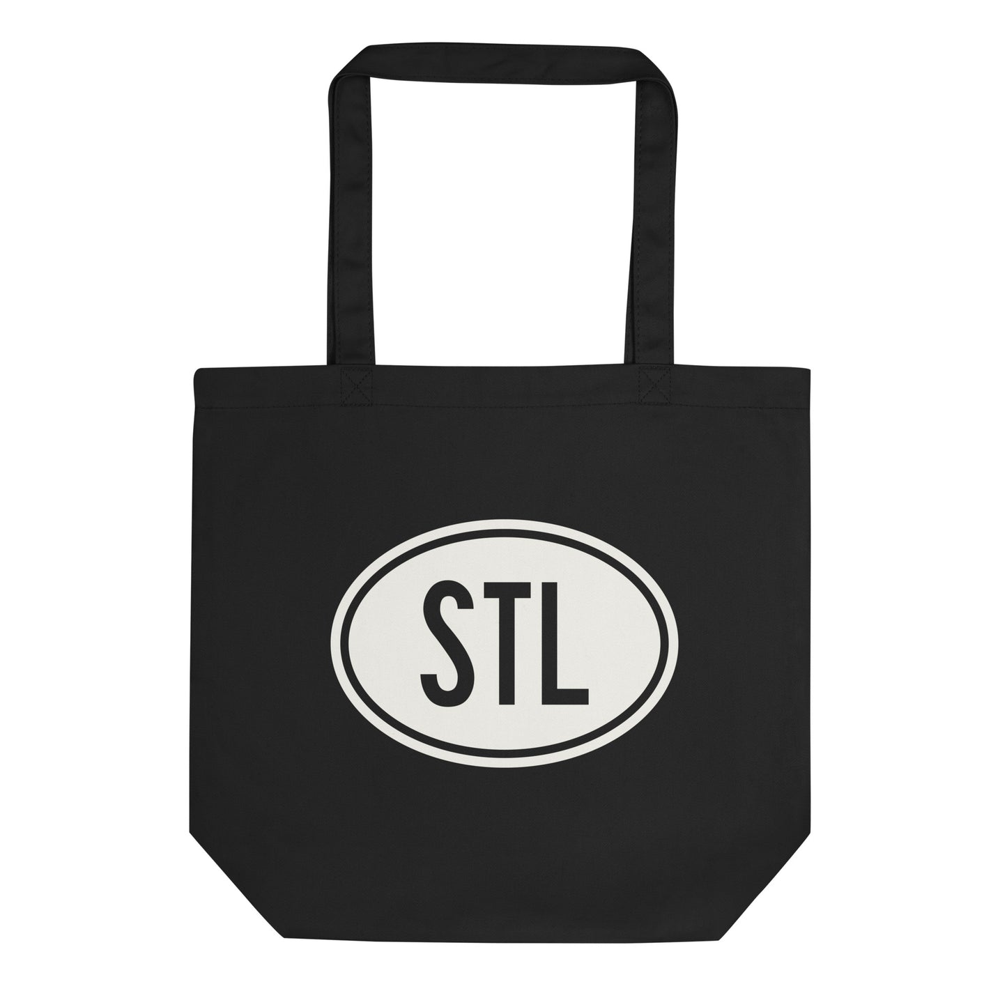 Unique Travel Gift Organic Tote - White Oval • STL St. Louis Souvenir • YHM Designs - Image 01
