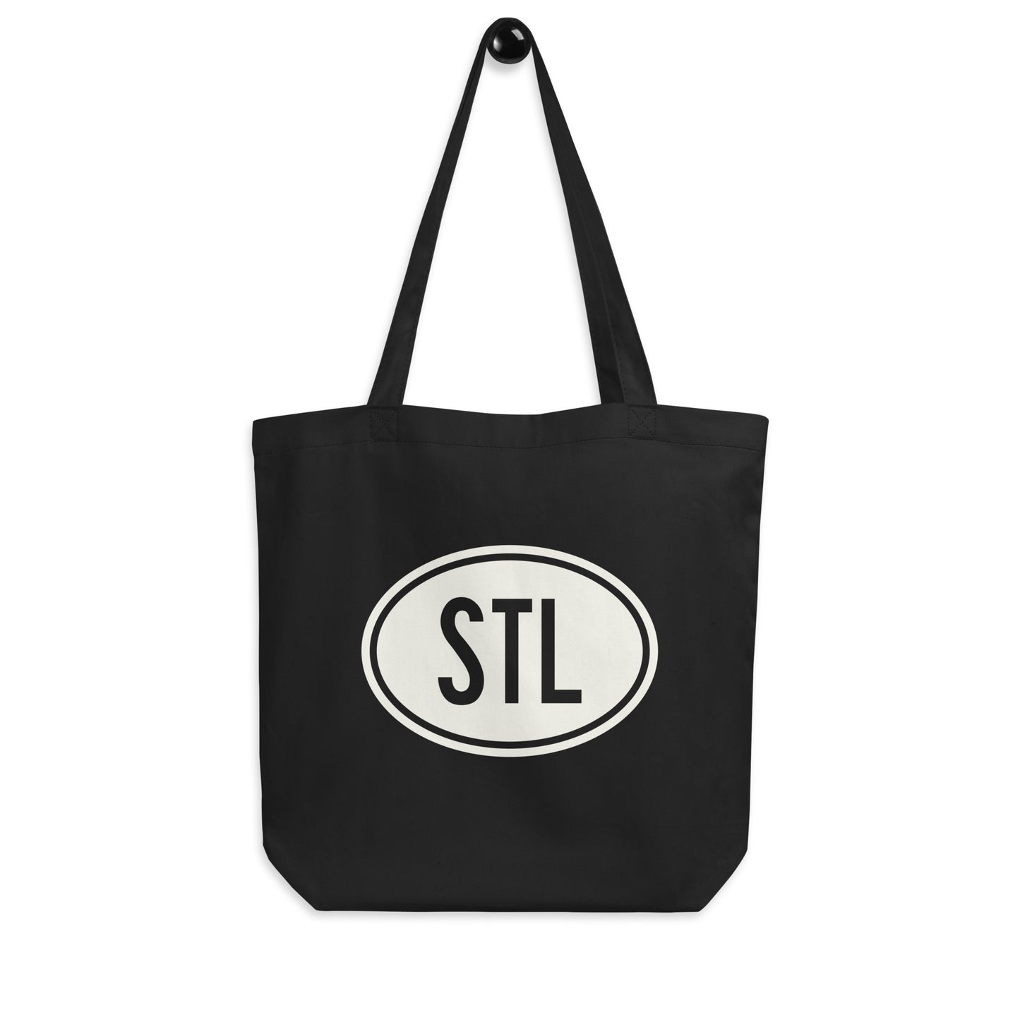 Unique Travel Gift Organic Tote - White Oval • STL St. Louis Souvenir • YHM Designs - Image 04