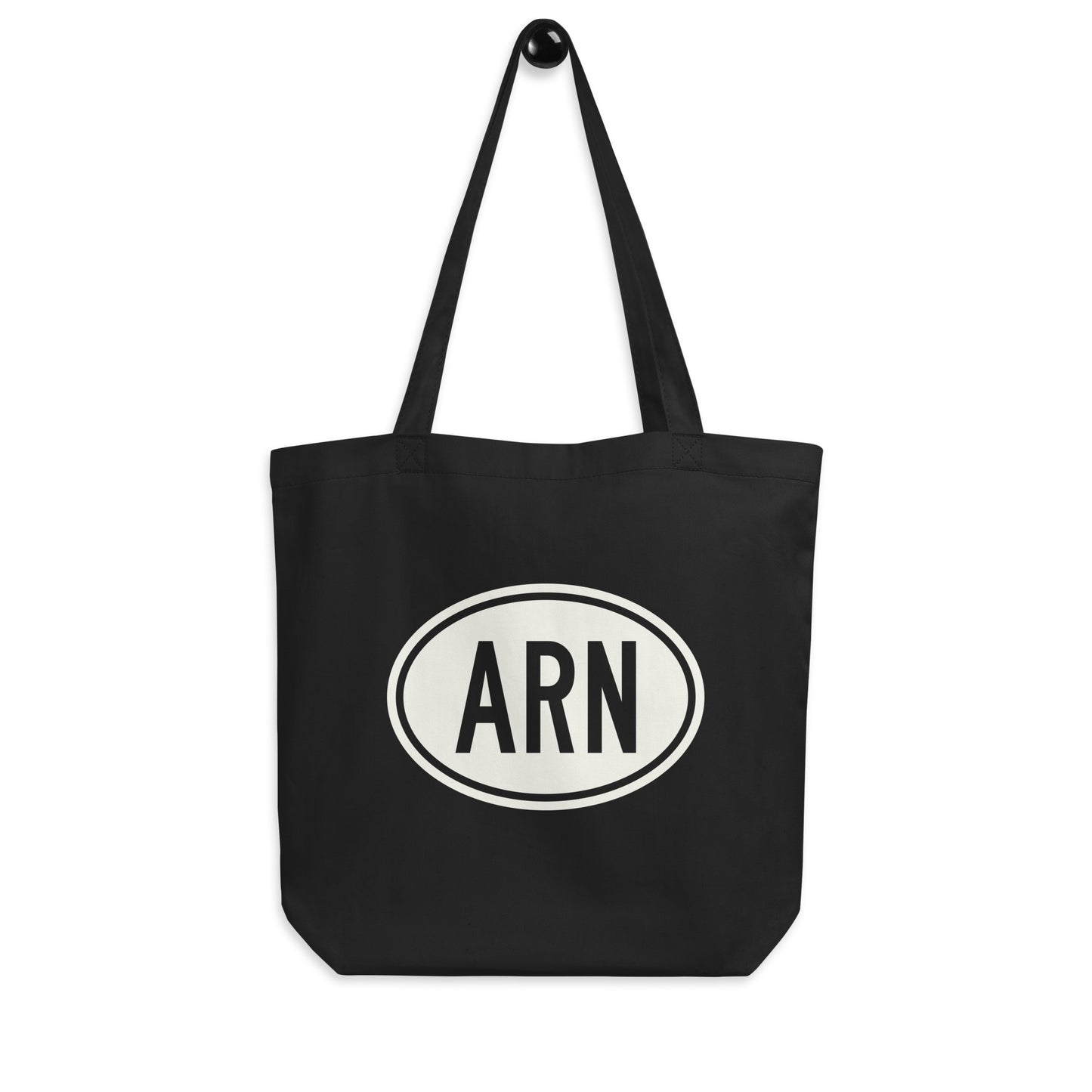 Unique Travel Gift Organic Tote - White Oval • ARN Stockholm • YHM Designs - Image 04
