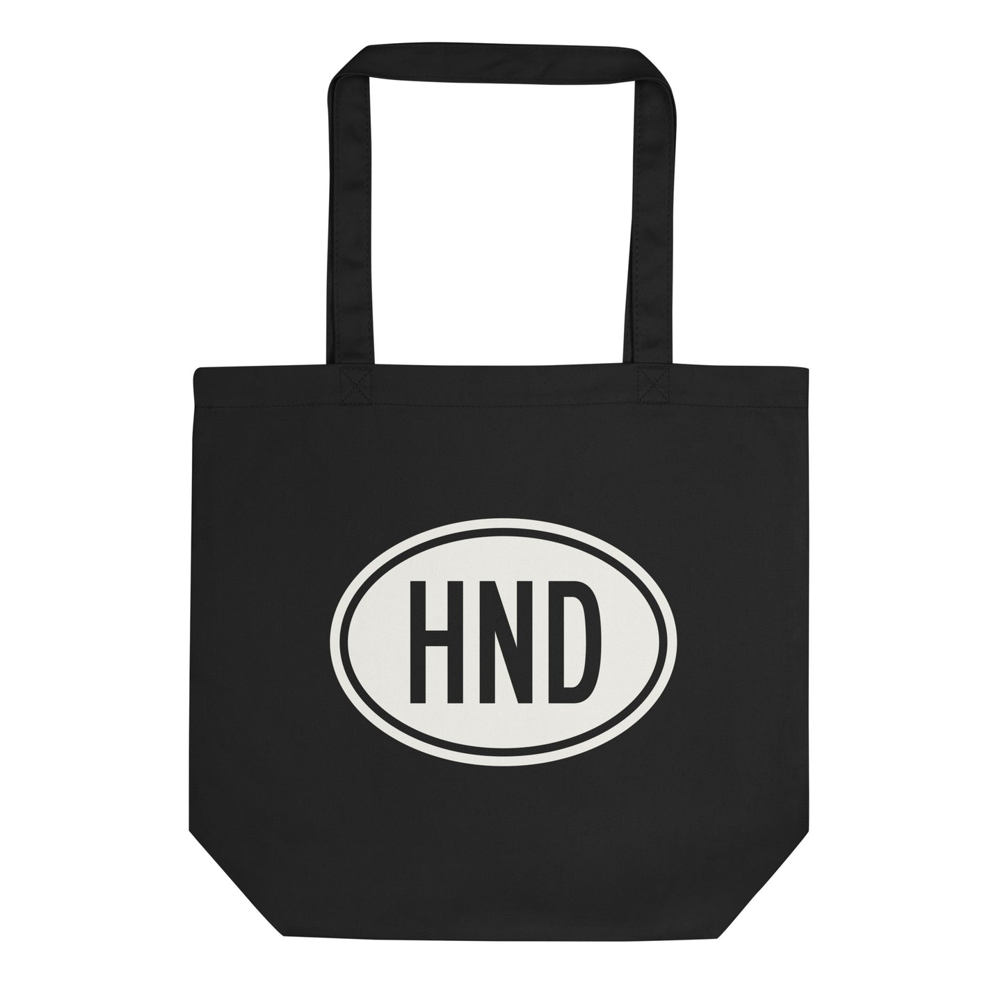 Unique Travel Gift Organic Tote - White Oval • HND Tokyo Souvenir • YHM Designs - Image 01