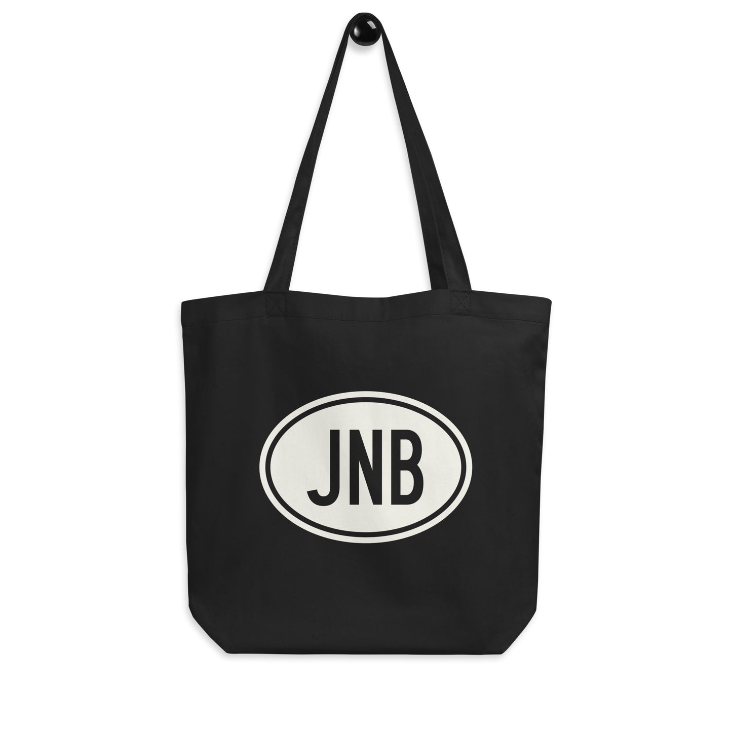 Unique Travel Gift Organic Tote - White Oval • JNB Johannesburg Souvenir • YHM Designs - Image 04