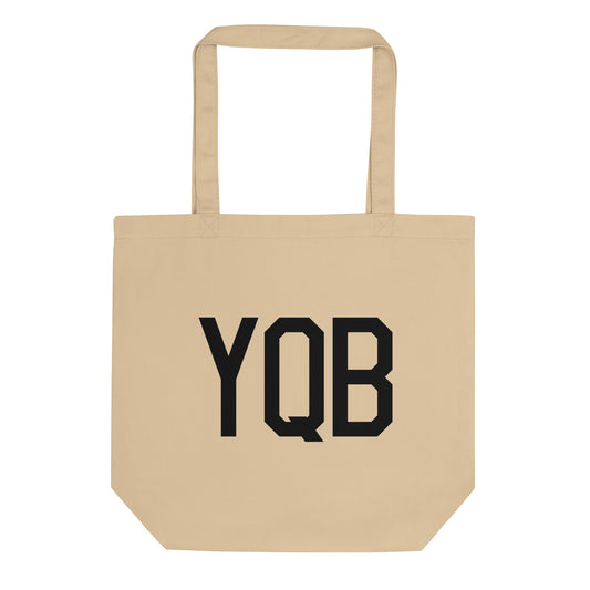 Aviation Gift Organic Tote - Black • YQB Quebec City • YHM Designs - Image 01