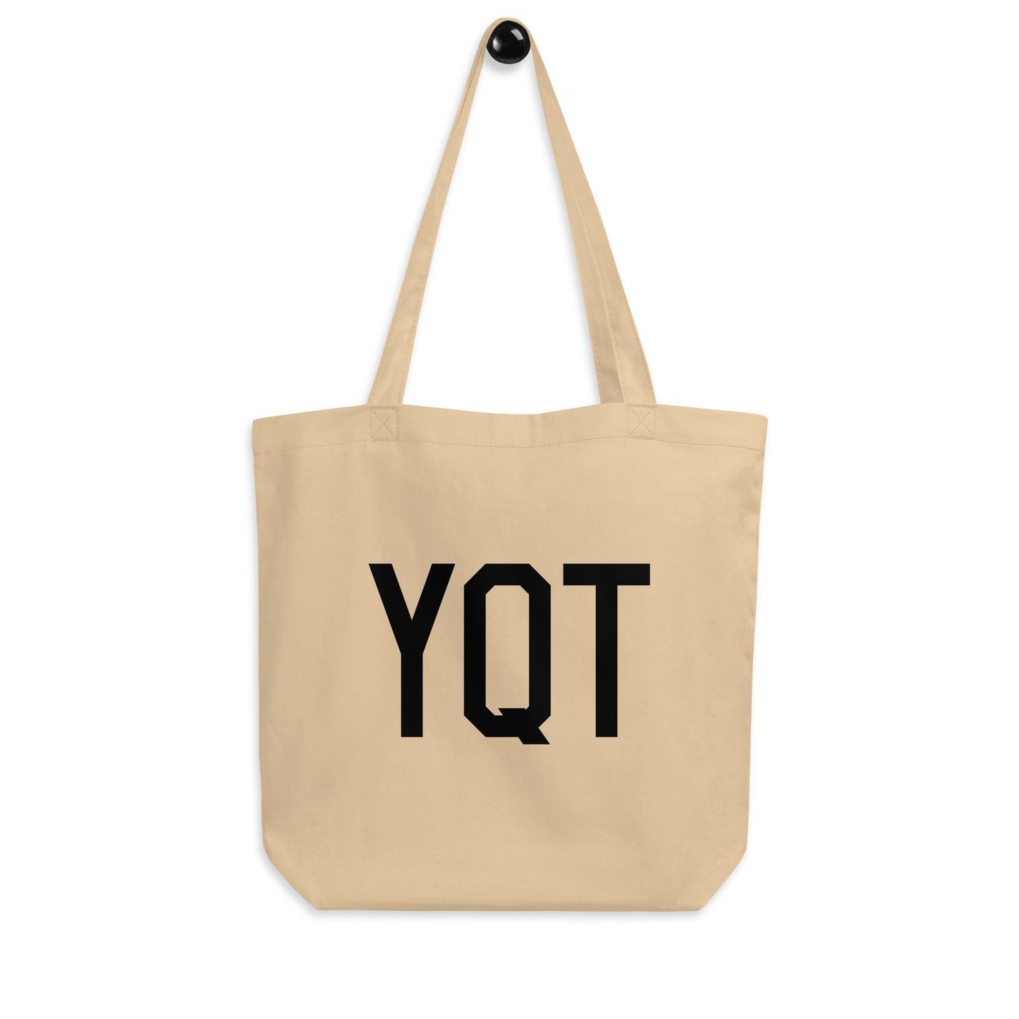Aviation Gift Organic Tote - Black • YQT Thunder Bay • YHM Designs - Image 04