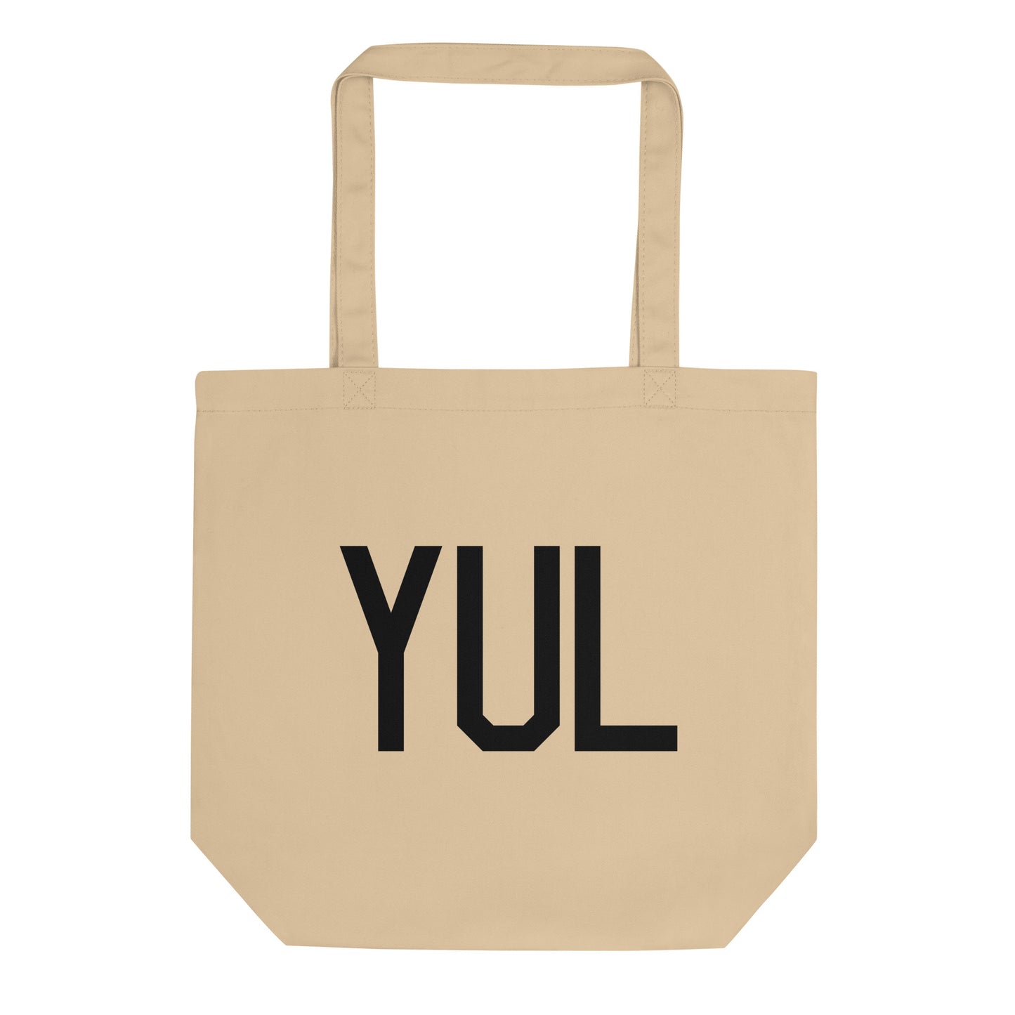 Airport Code Organic Tote - Black • YUL Montreal • YHM Designs - Image 01