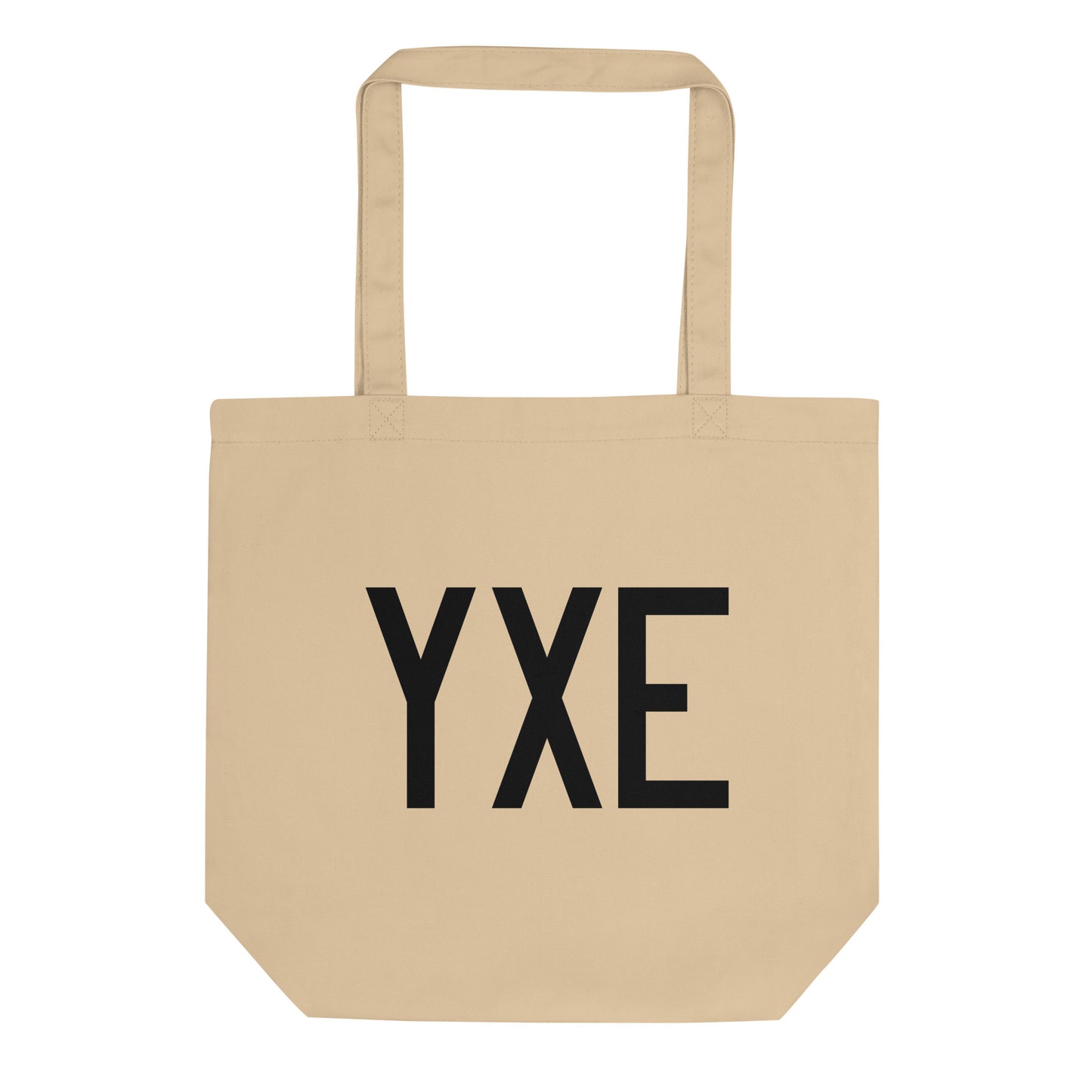 Airport Code Organic Tote - Black • YXE Saskatoon • YHM Designs - Image 01