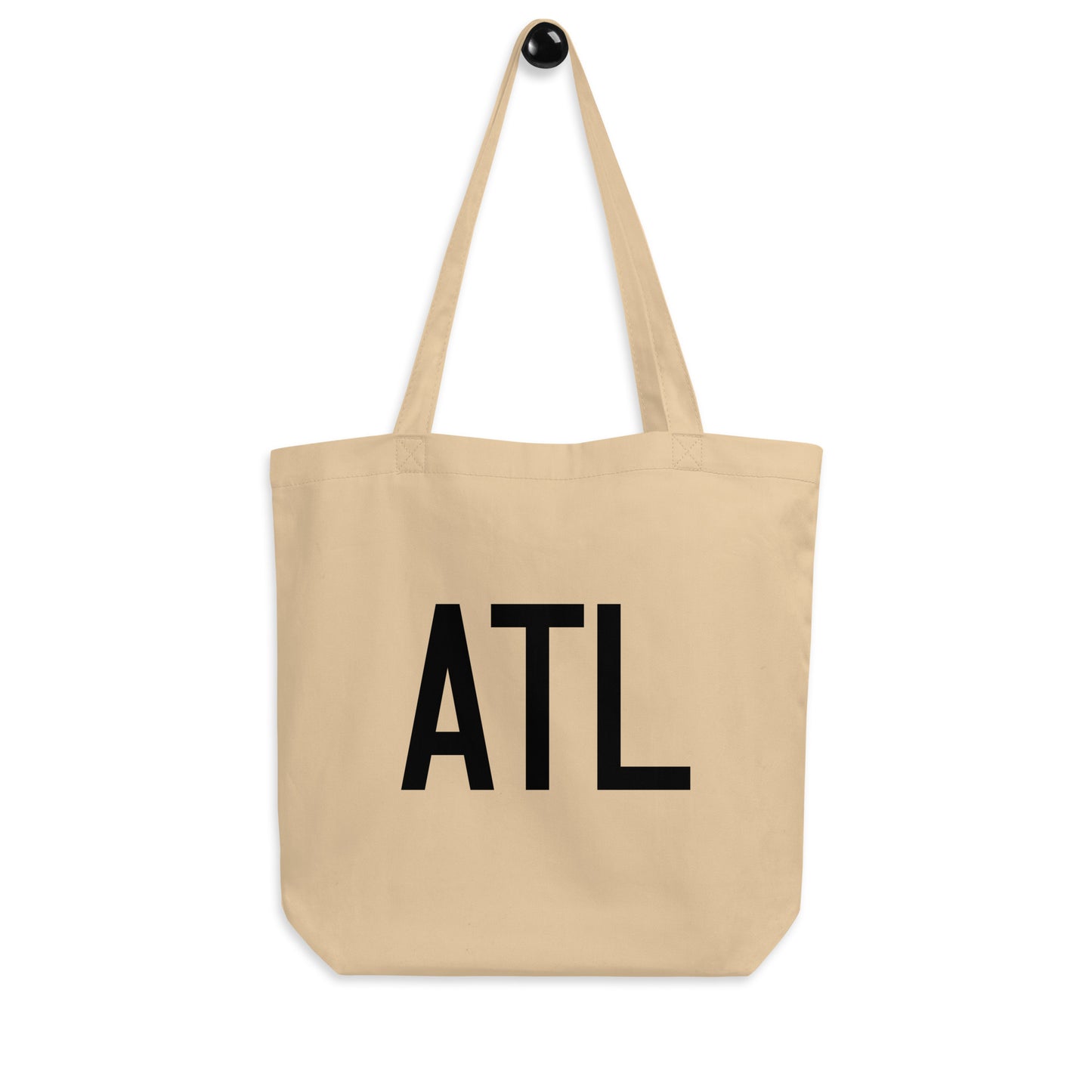 Aviation Gift Organic Tote - Black • ATL Atlanta • YHM Designs - Image 04